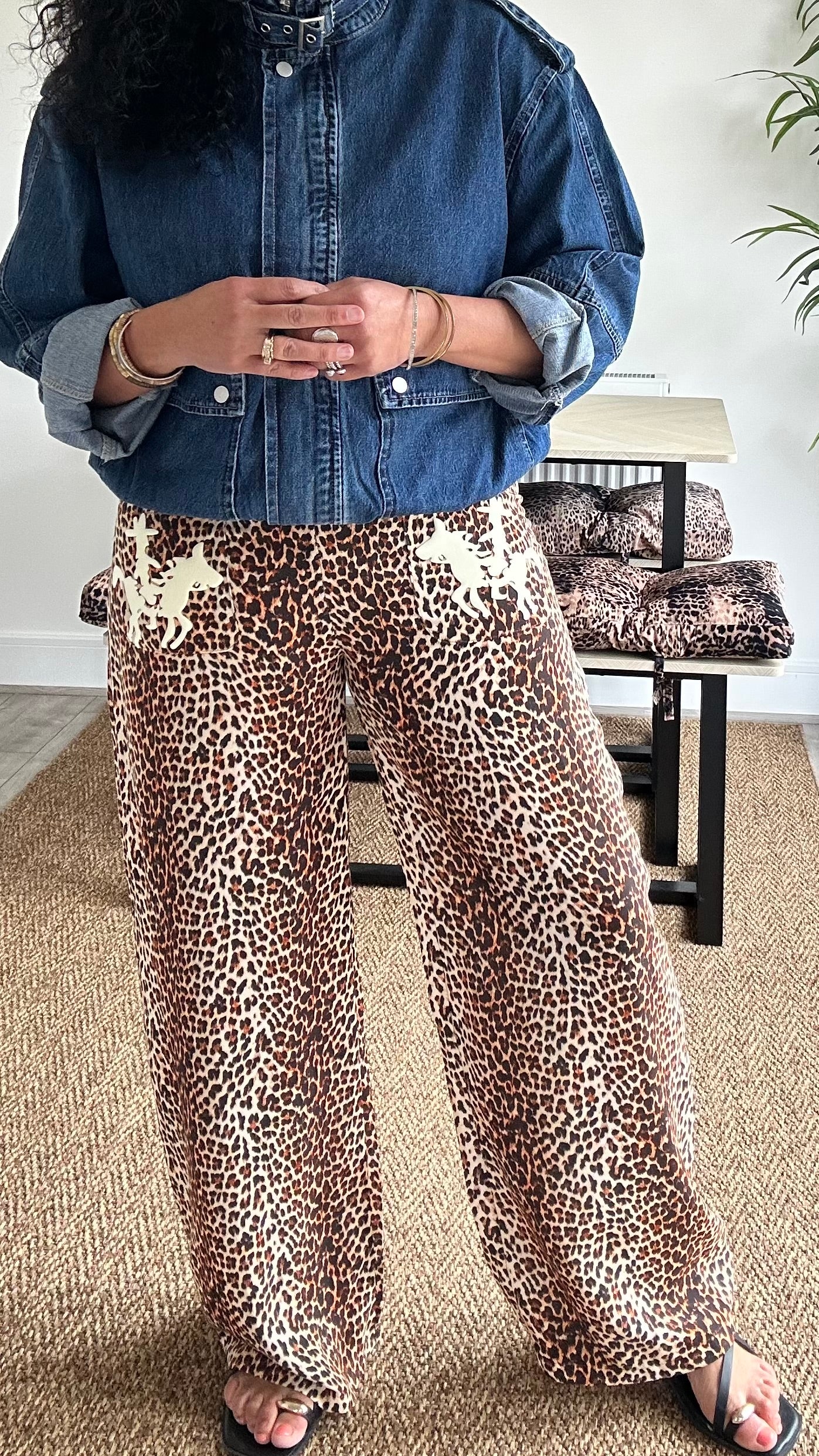 SALE JESSIE COWGIRL & LEOPARD PRINT TROUSERS