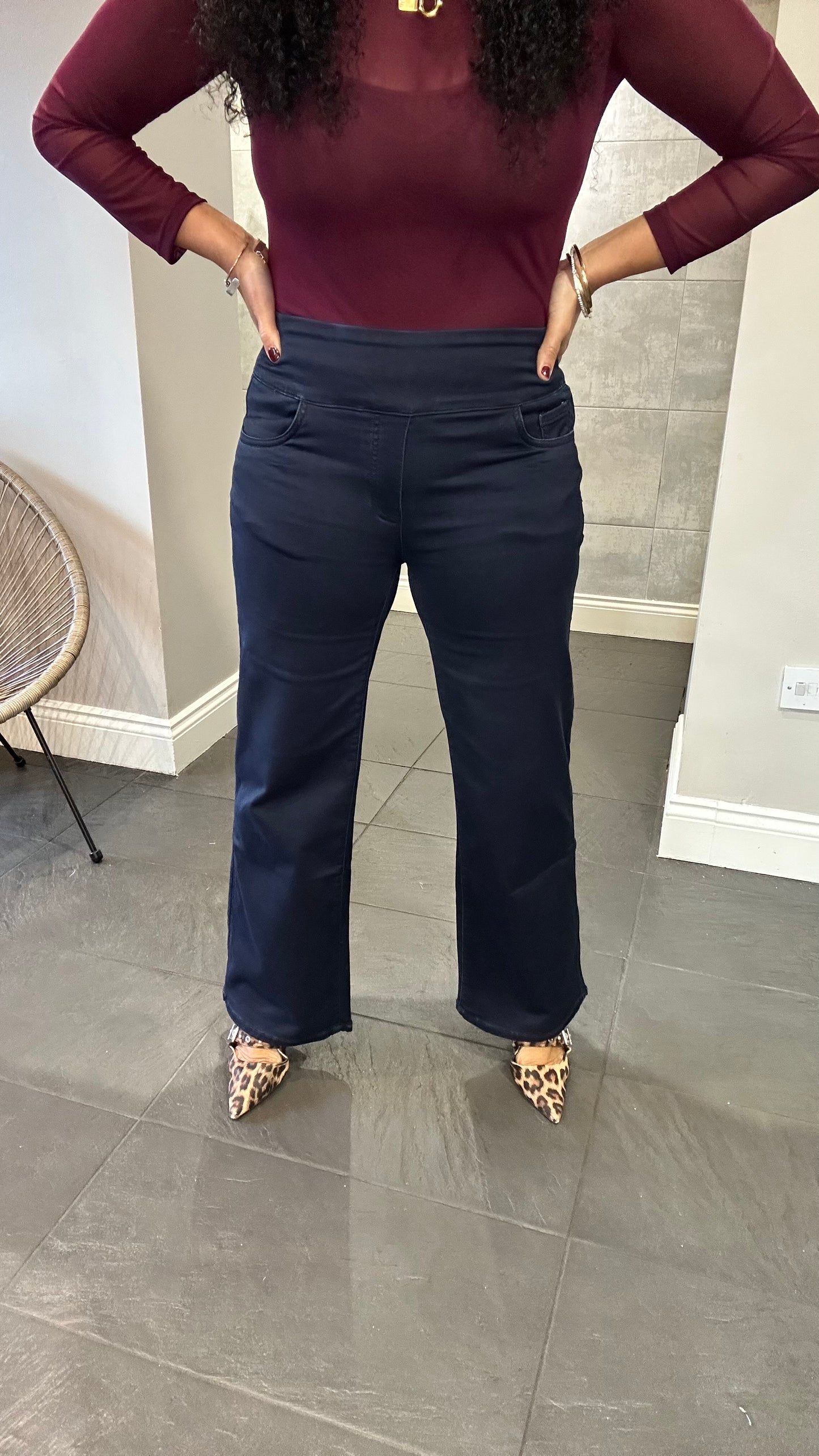 SALE JENNA JEGGING FLARED DENIM BLUE