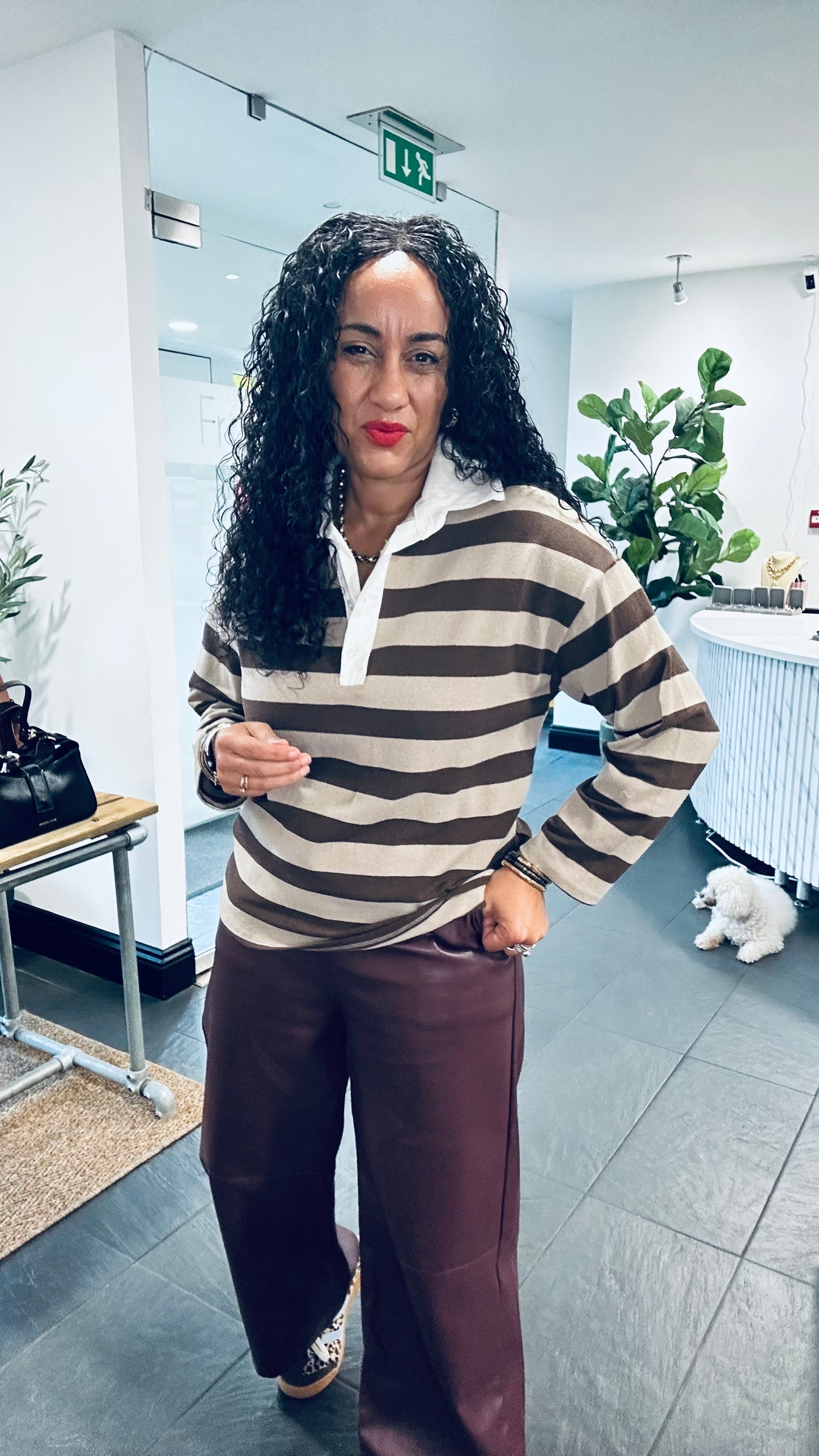 STRIPED RUGBY SHIRT CHOCOLATE & MOCHA 🥥🤎 *New