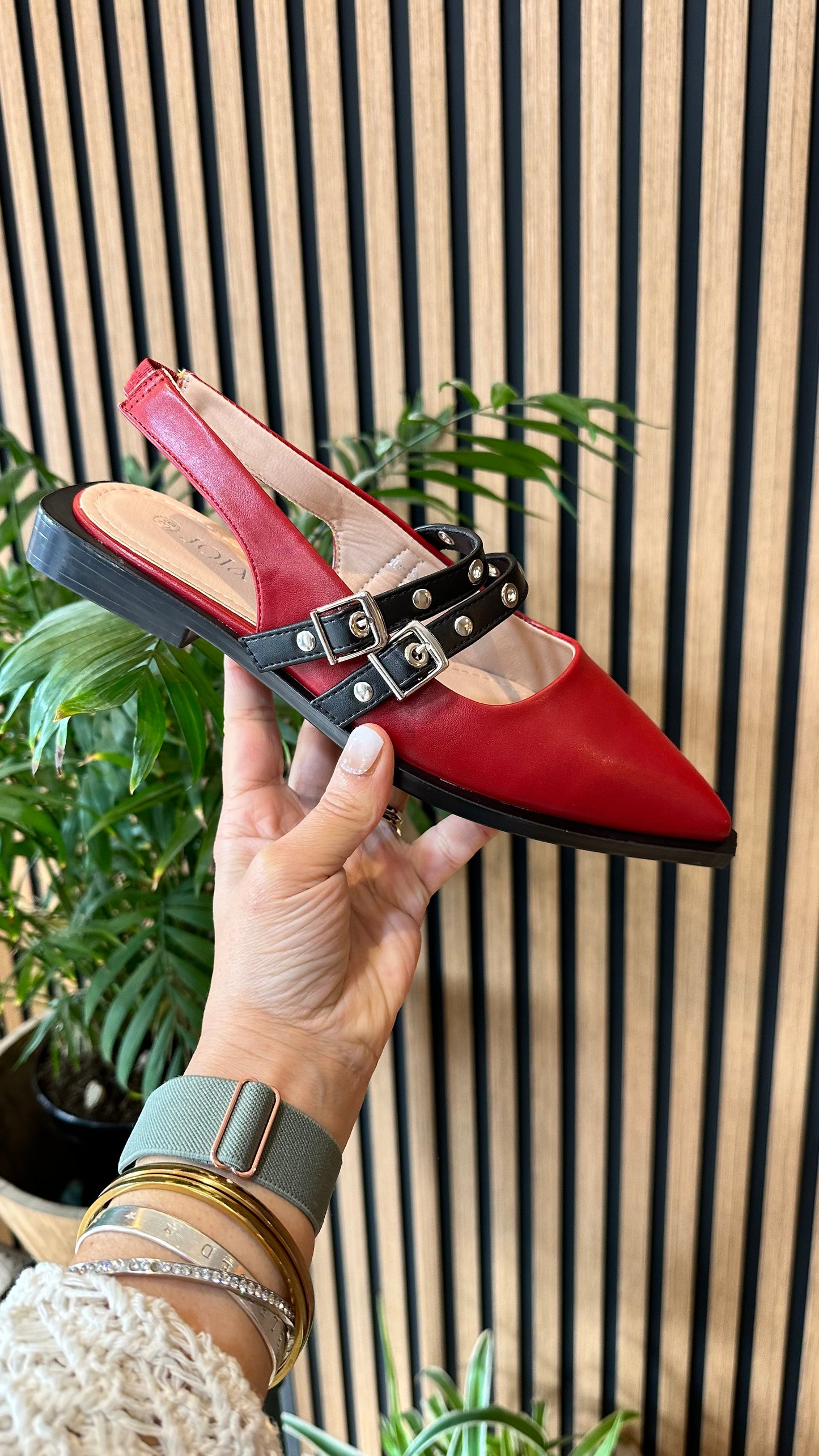 KYLIE WINE RED BALLERINA SHOE MO-29 *New