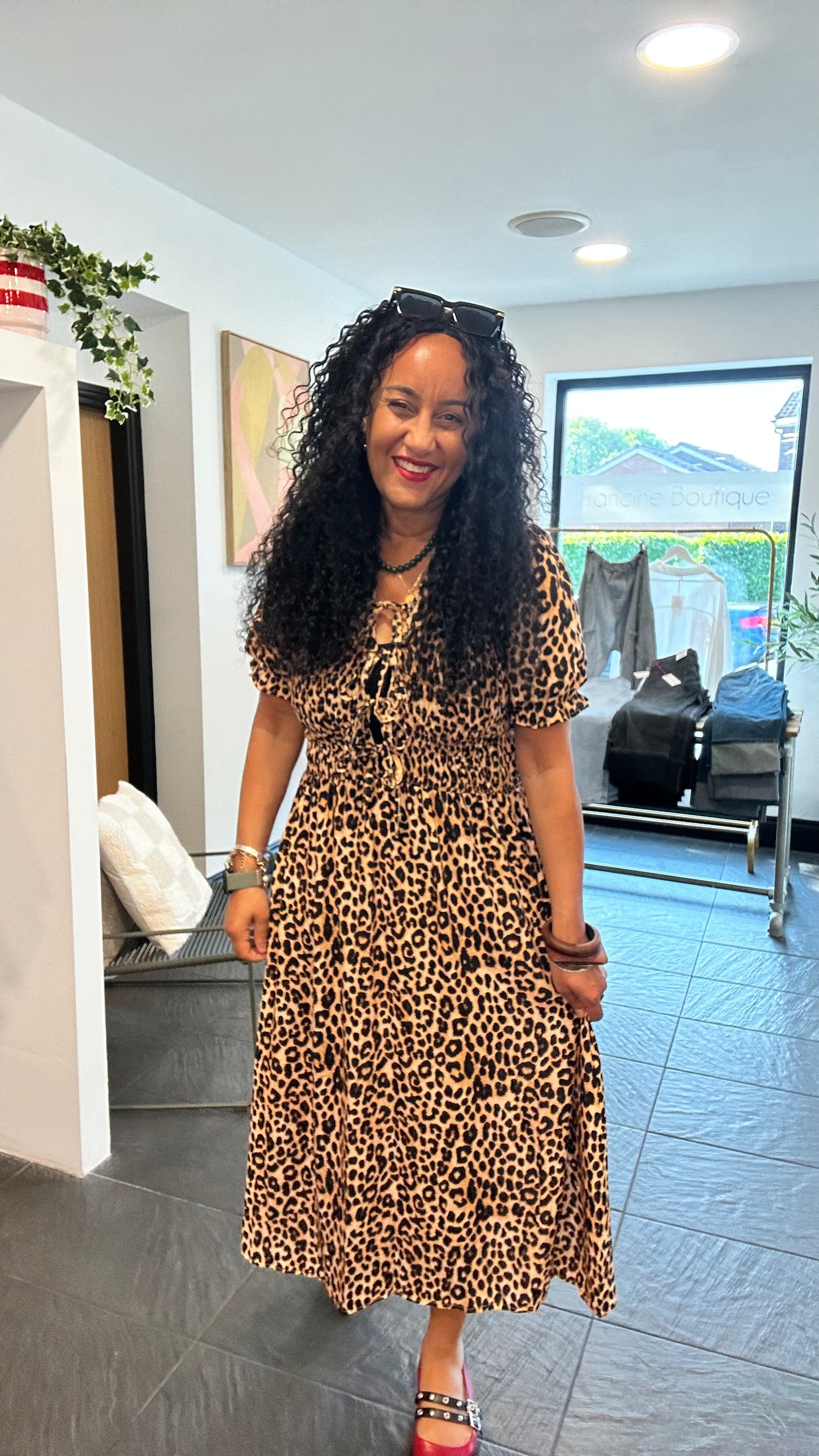 ELAINE LEOPARD PUFF SLEEVE MAXI DRESS *New
