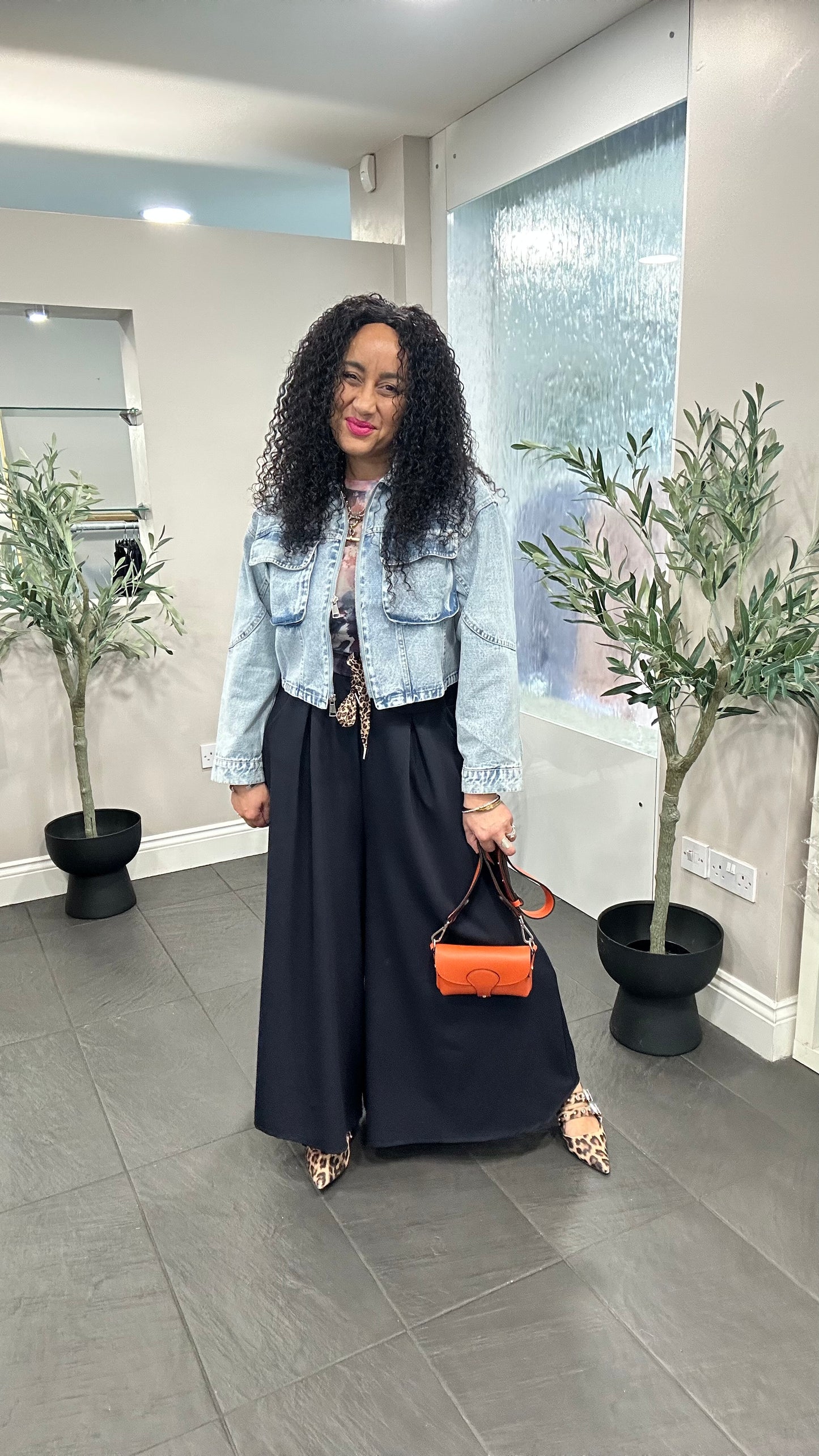FOXY EXTRA WIDE LEG TROUSERS NAVY