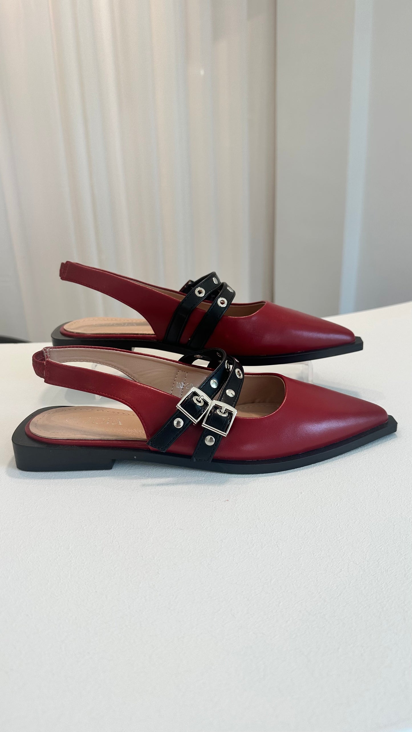KYLIE WINE RED BALLERINA SHOE MO-29 *New