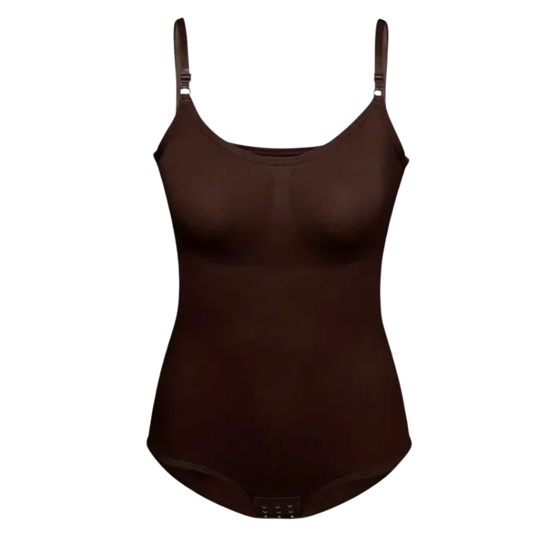 ROXIE SNATCHED WAIST BODYSUIT BROWN