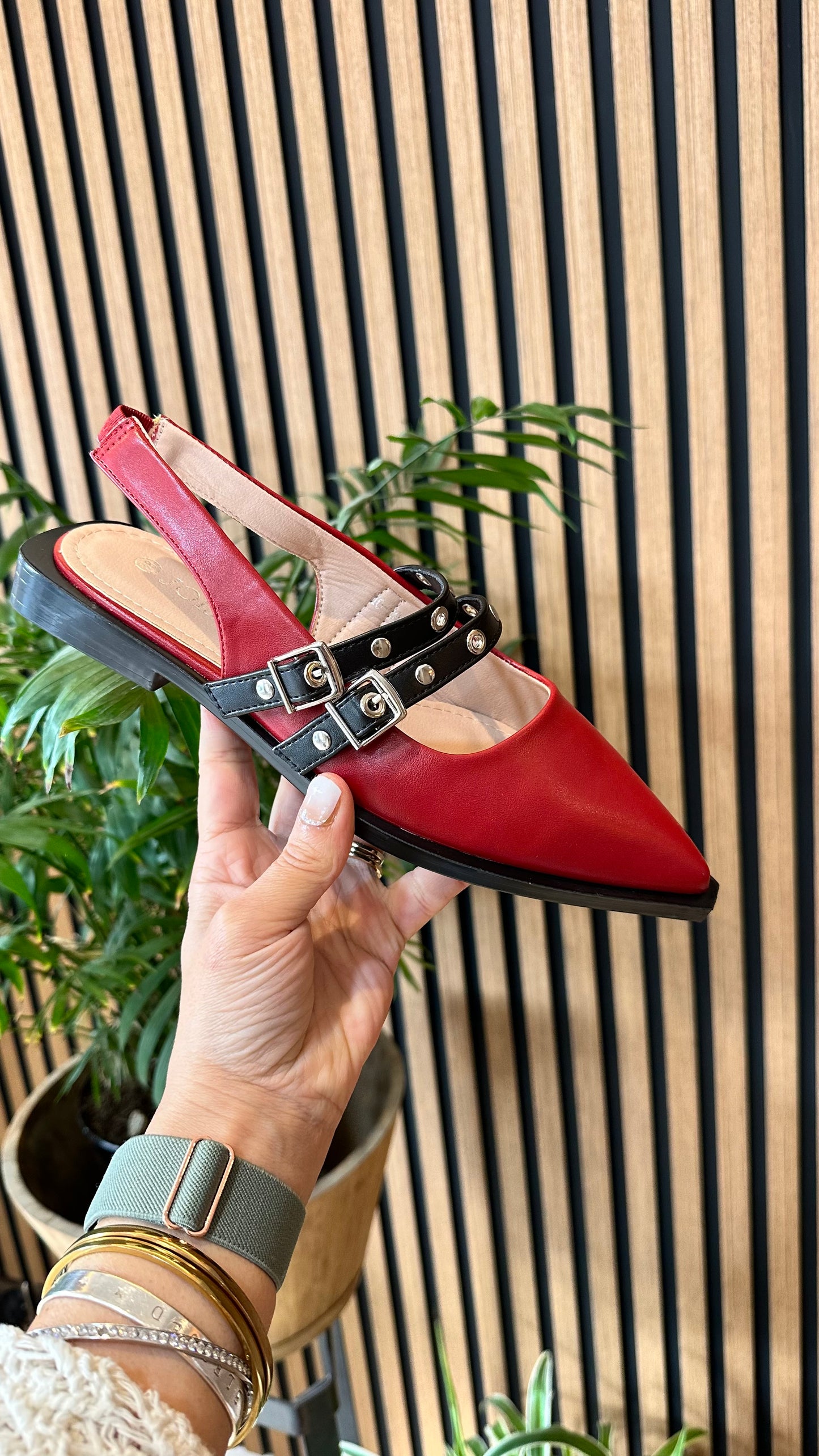 KYLIE WINE RED BALLERINA SHOE MO-29 *New