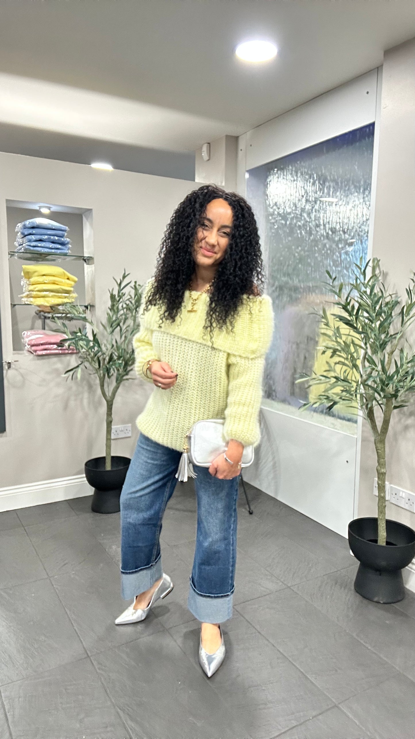 SALE KIMMY BARDOT JUMPER YELLOW