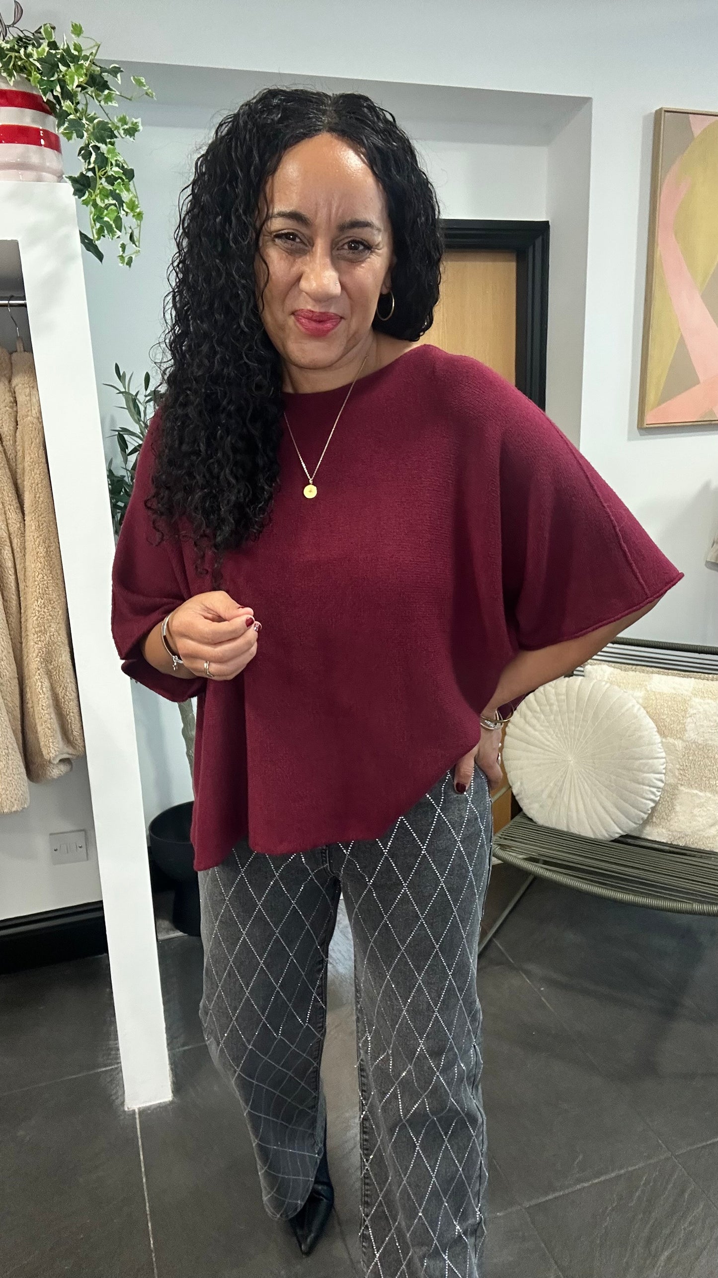 FINLAY SOFT BRUSHED KNIT MULBERRY *New