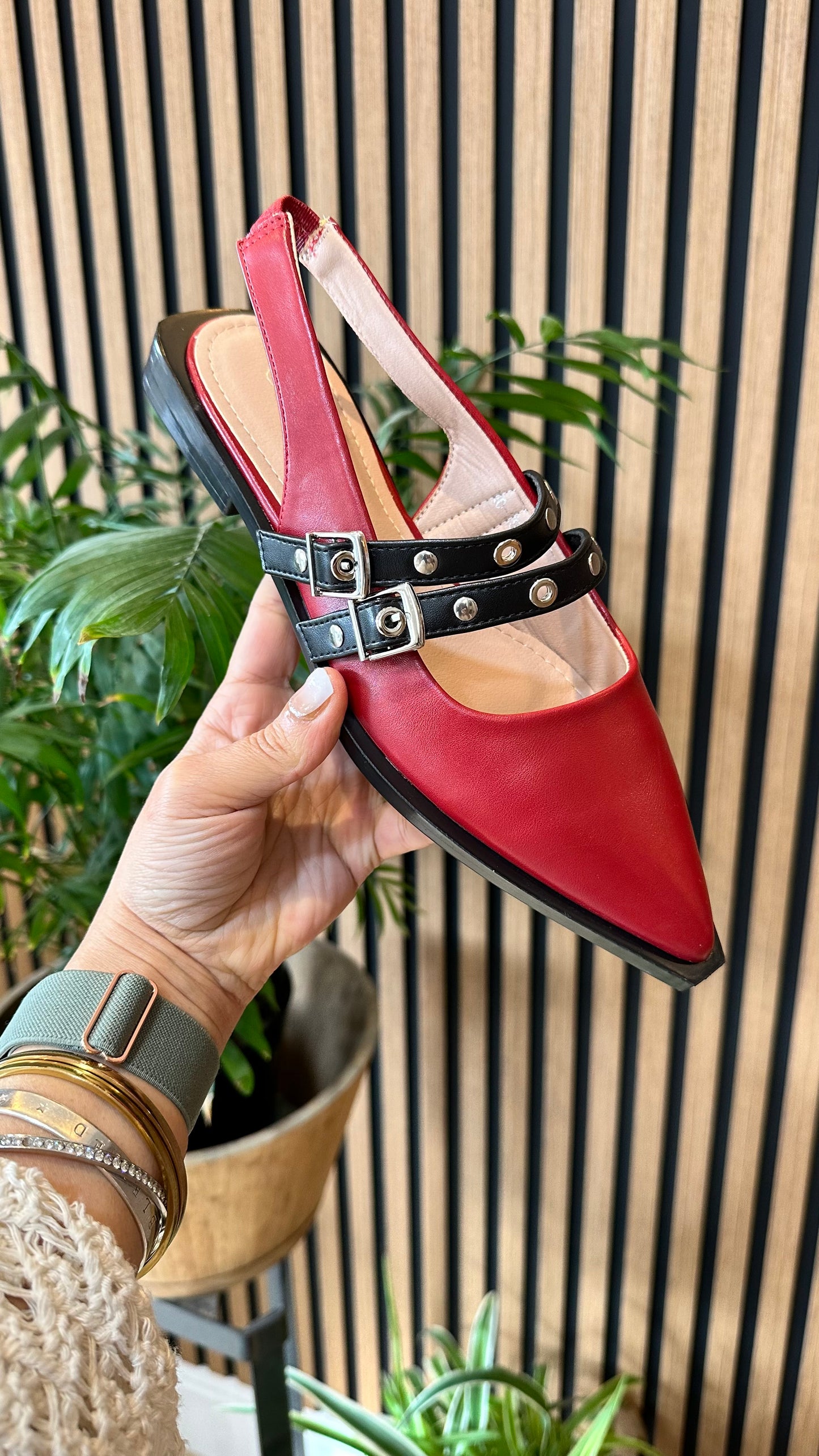 KYLIE WINE RED BALLERINA SHOE MO-29 *New