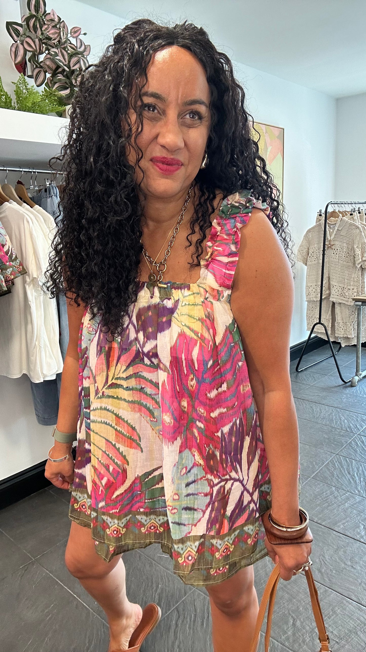 SALE CLEOPATRA TROPICAL SMOCK VEST