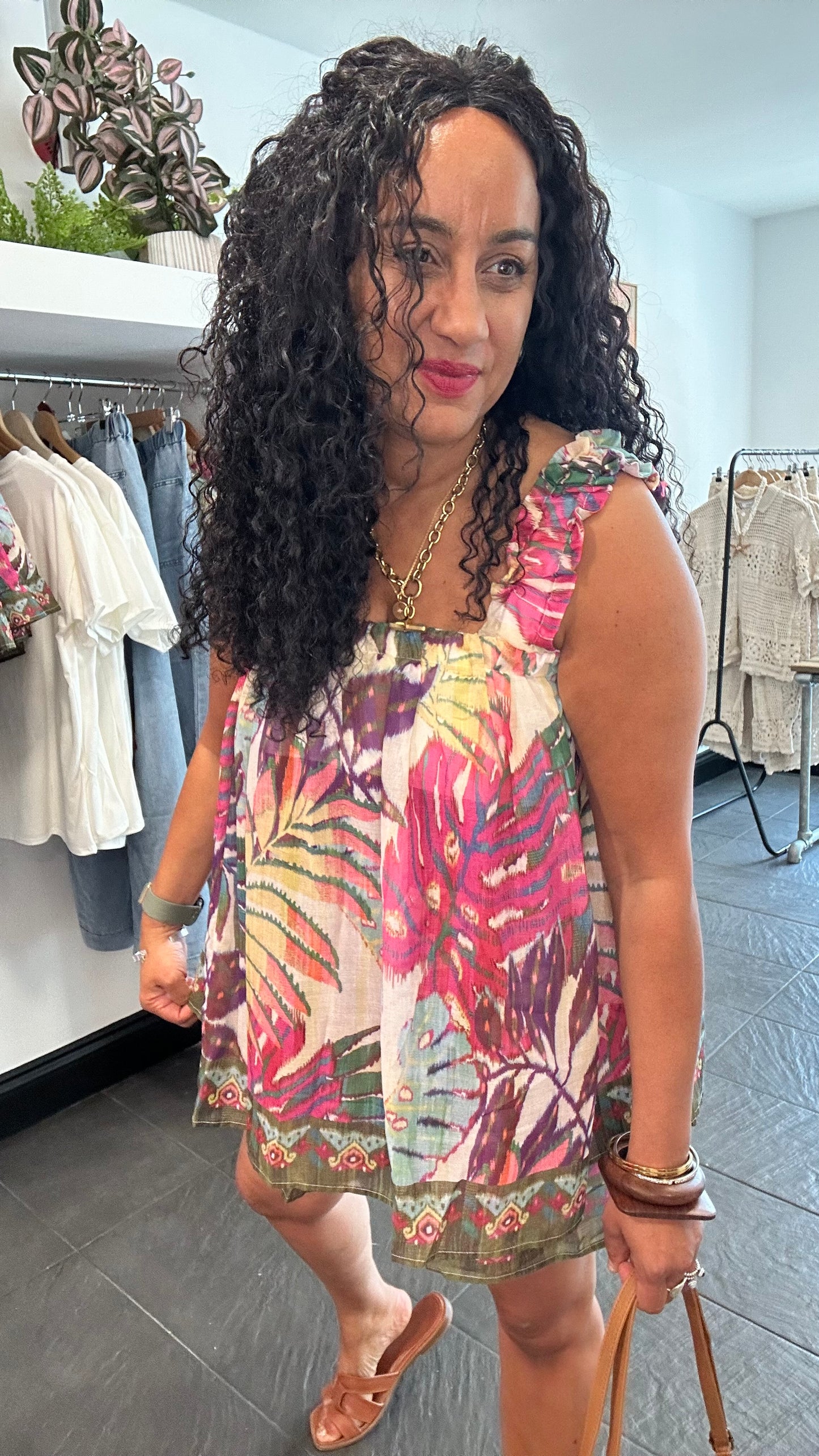 SALE CLEOPATRA TROPICAL SMOCK VEST