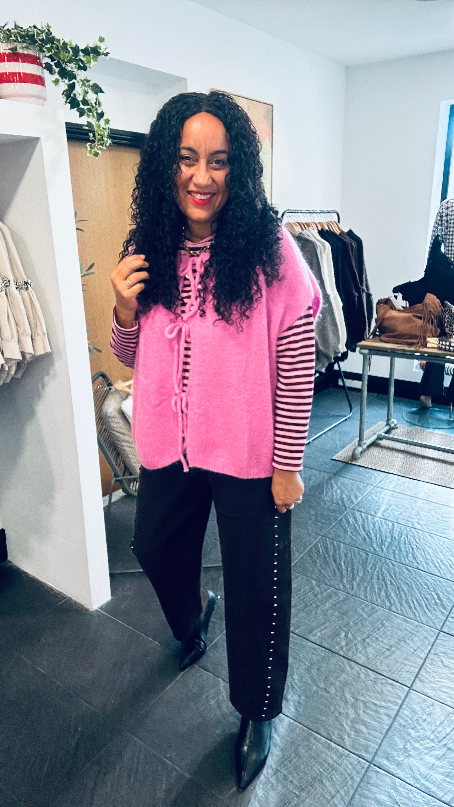 RUTHIE REE TIE CARDIGAN PINK *New