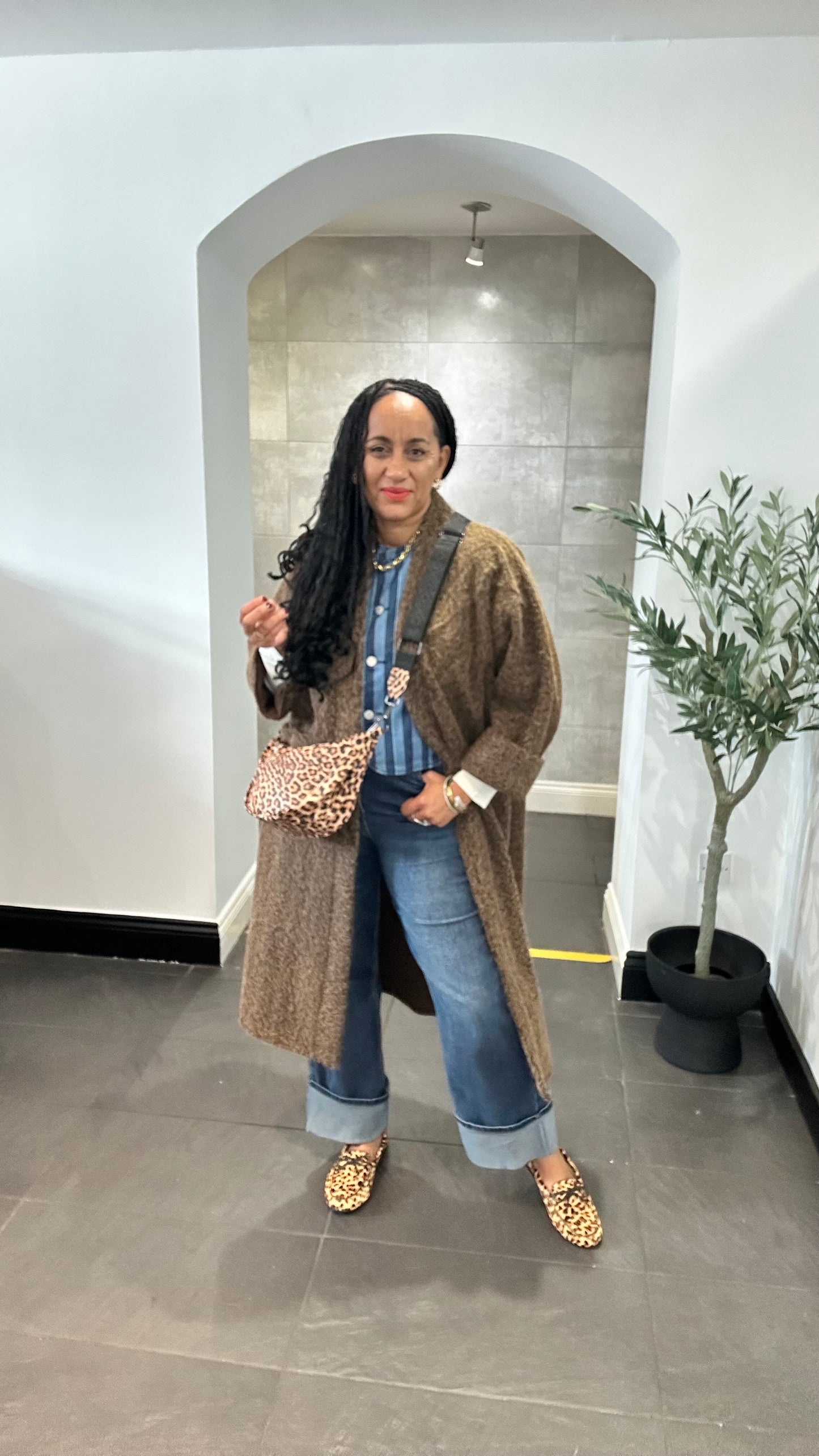 MATILDA OVERSIZED DUSTER BROWN *New
