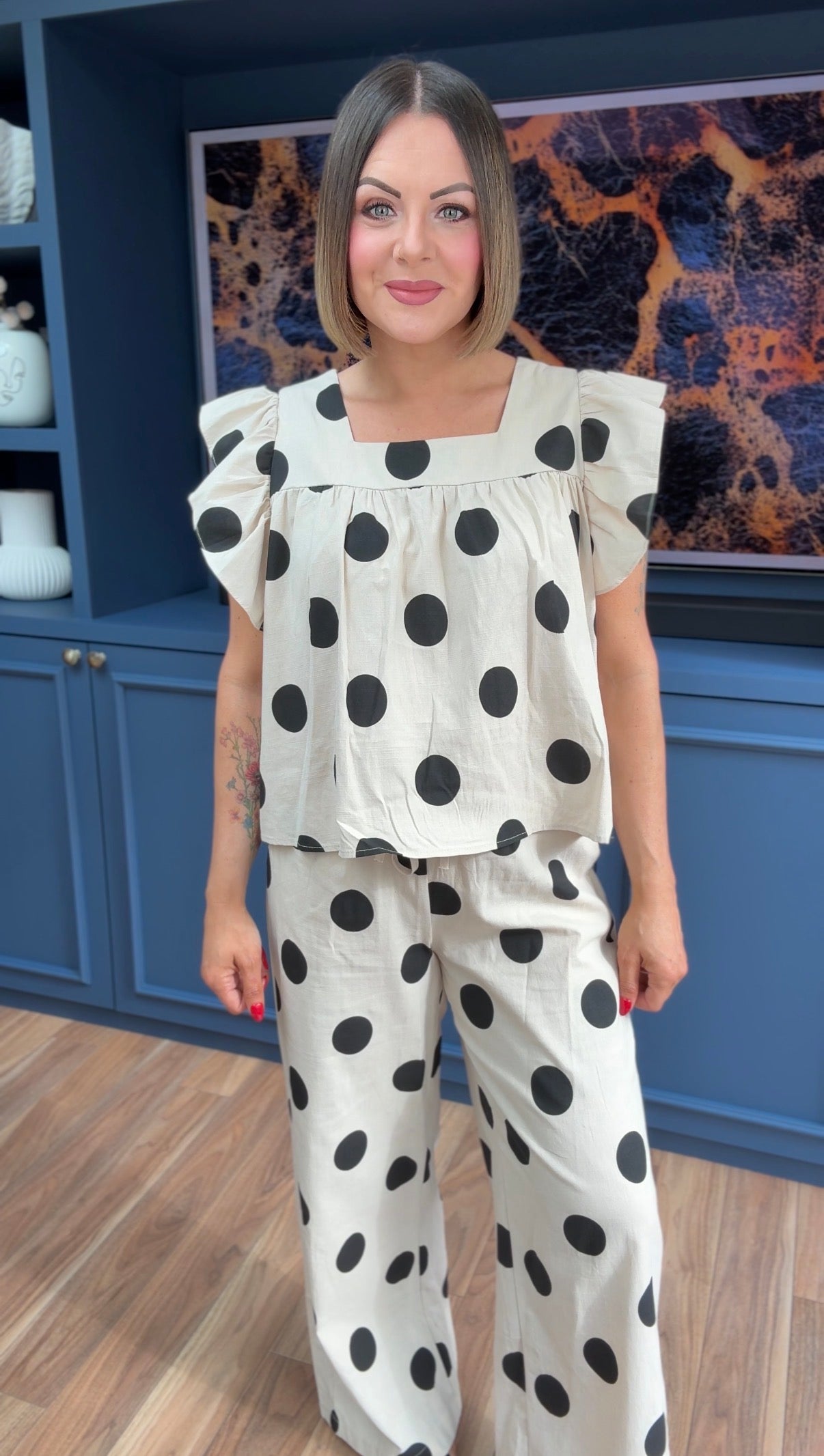 POLKA DOT FRILL TOP *New