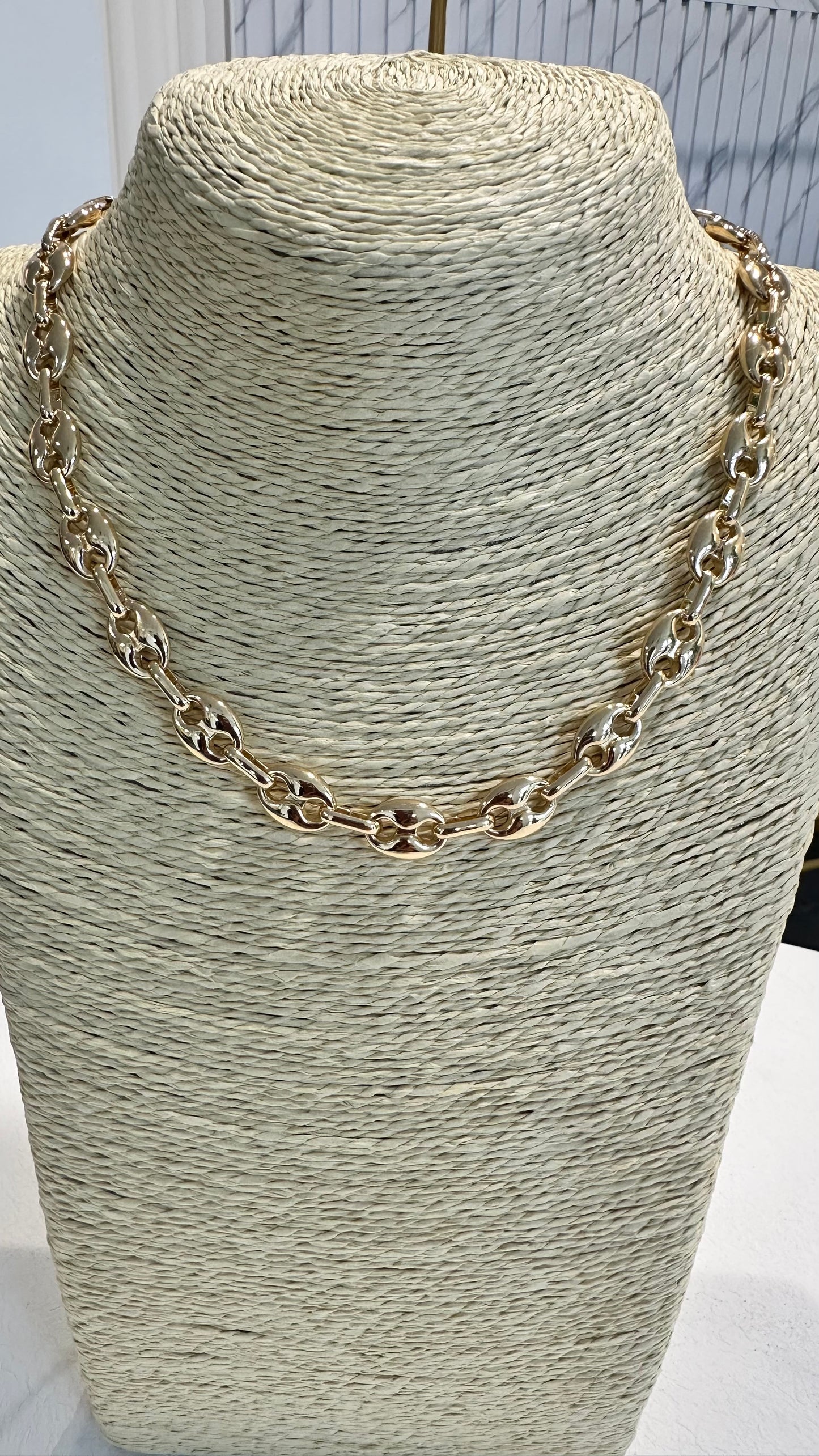 COFFEE BEAN NECKLACE GOLD *New
