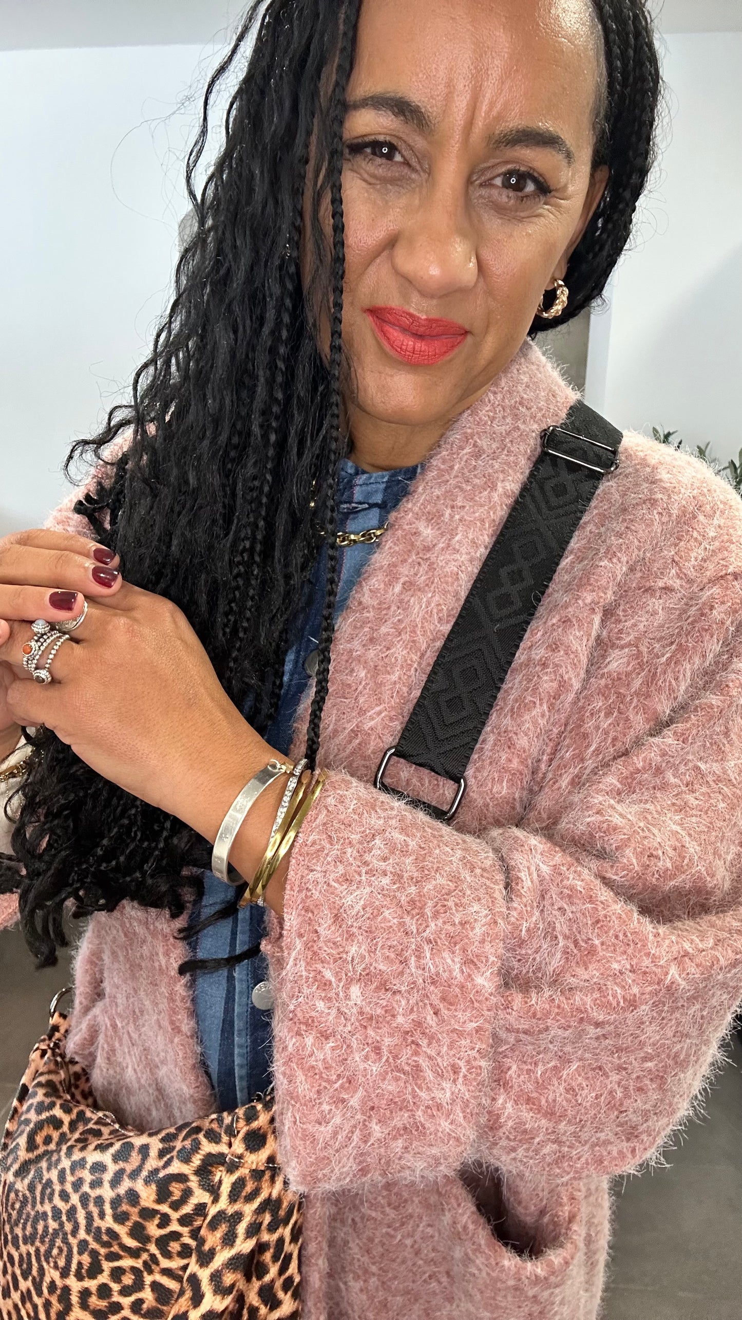 MATILDA OVERSIZED DUSTER PINK *New