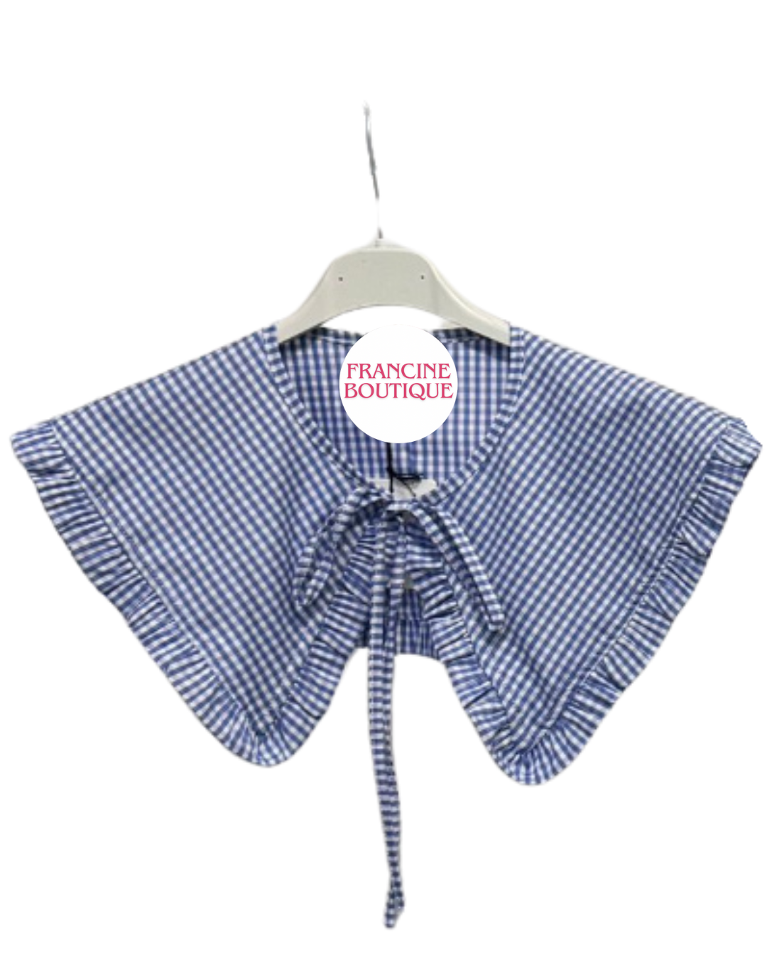 SALE DETACHABLE COLLARS GINGHAM BLUE