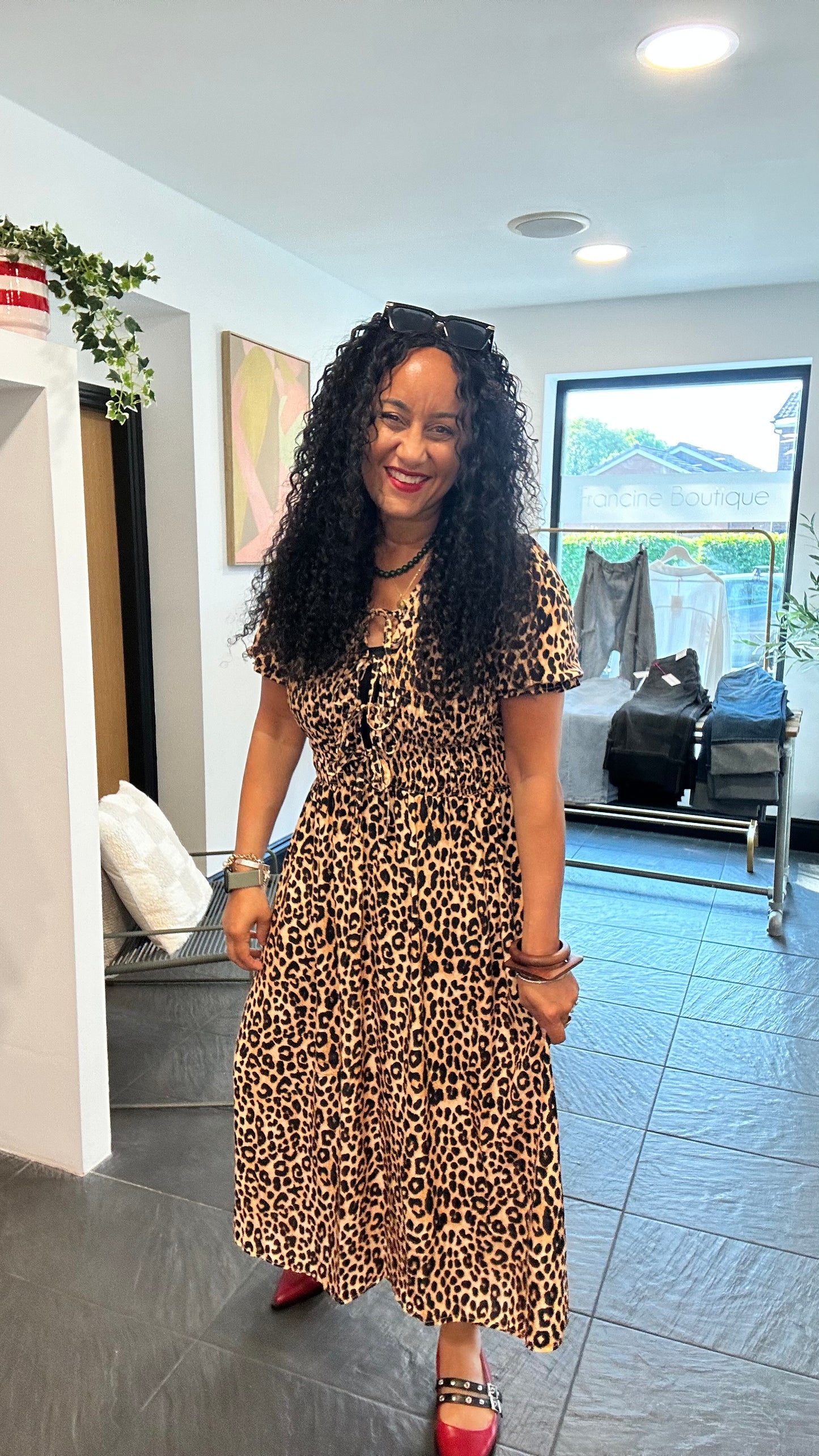 ELAINE LEOPARD PUFF SLEEVE MAXI DRESS *New