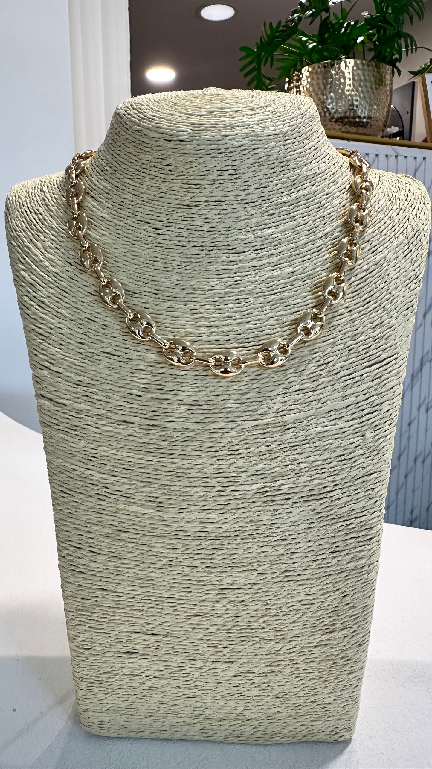 COFFEE BEAN NECKLACE GOLD *New