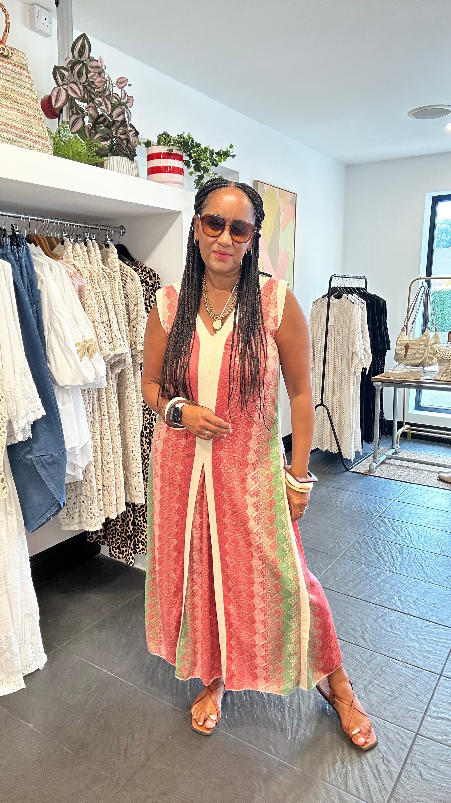 SAFI WOVEN MAXI DRESS CORAL *New