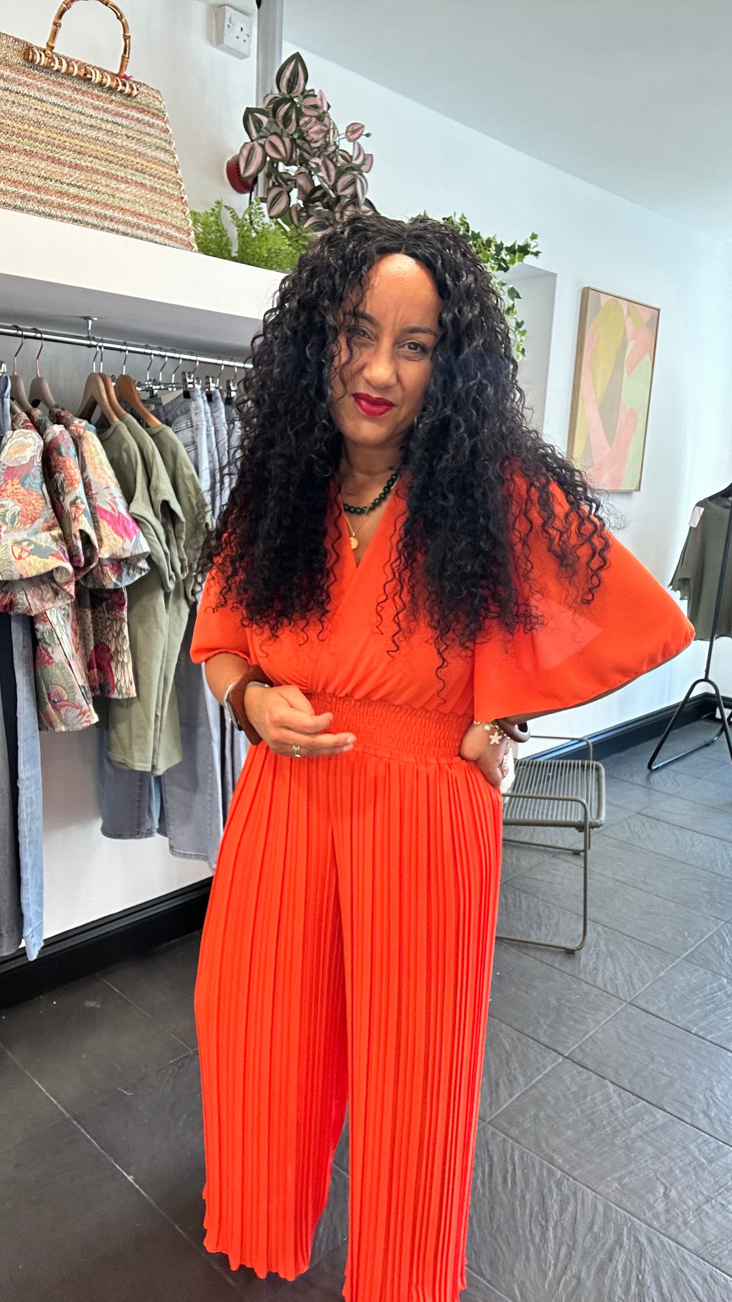 PLEATED TROUSER JUMPSUIT ORANGE 🍊 *New