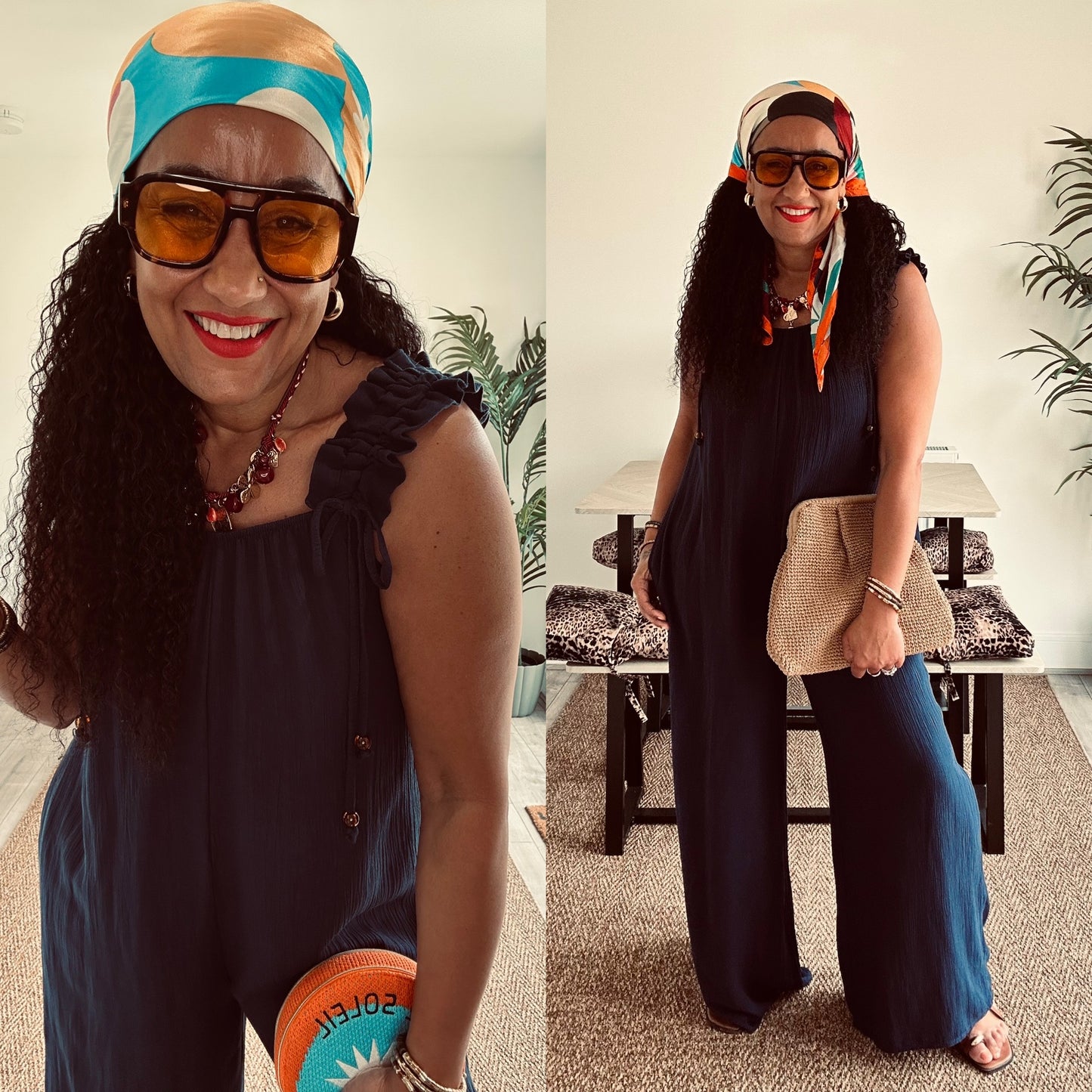 TAMMY BOHO JUMPSUIT NAVY *New