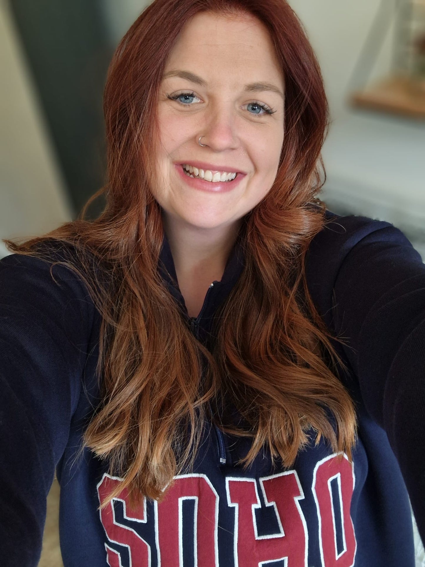 SALE SOHO OVERSIZED SWEATER NAVY & BURGUNDY