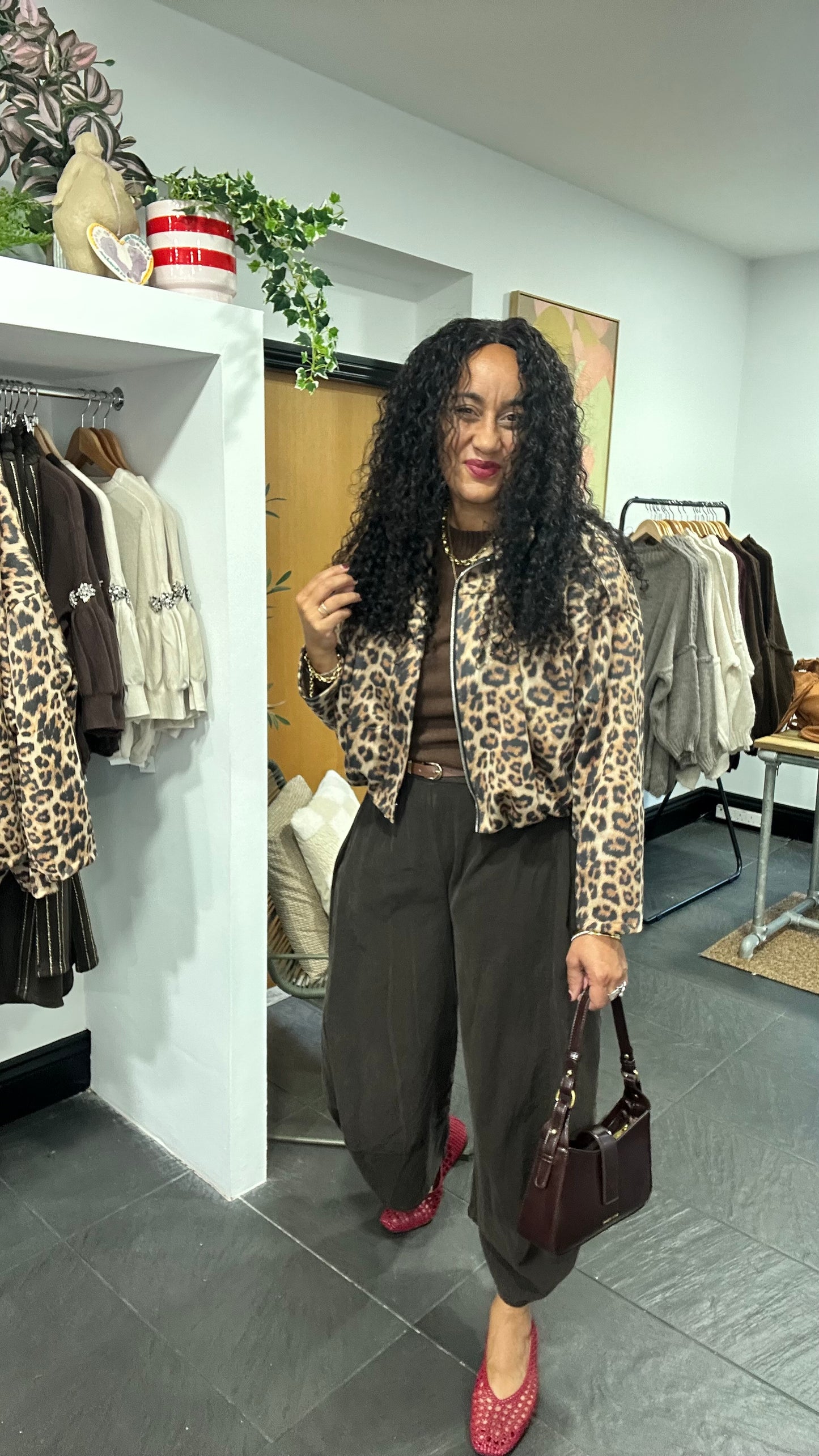 SALE DUPA BOMBER JACKET LEOPARD CARMAEL BISCUIT *New & Trending