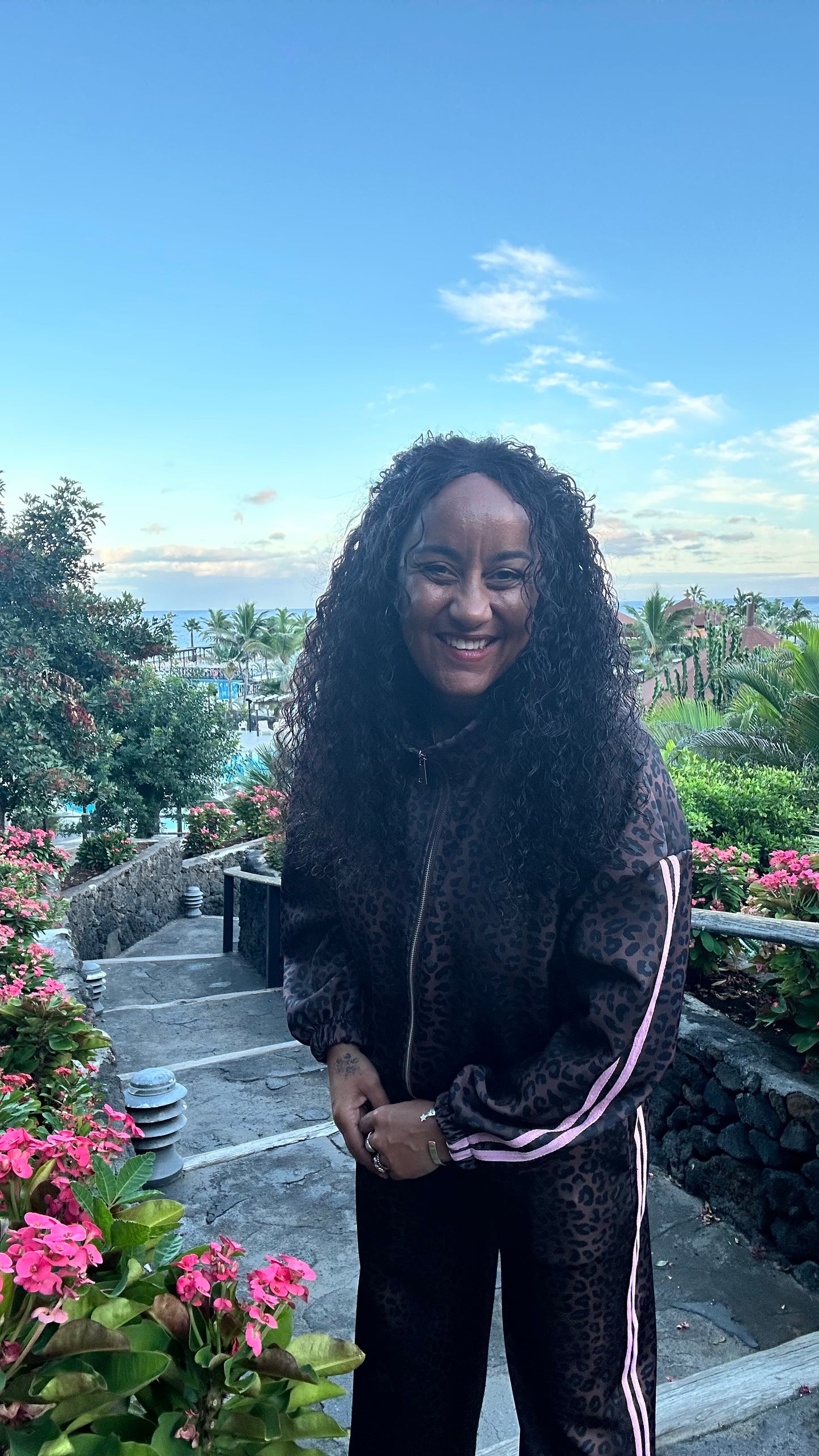 PRE ORDER LUXE LEOPARD JACKET PINK STRIPE *New