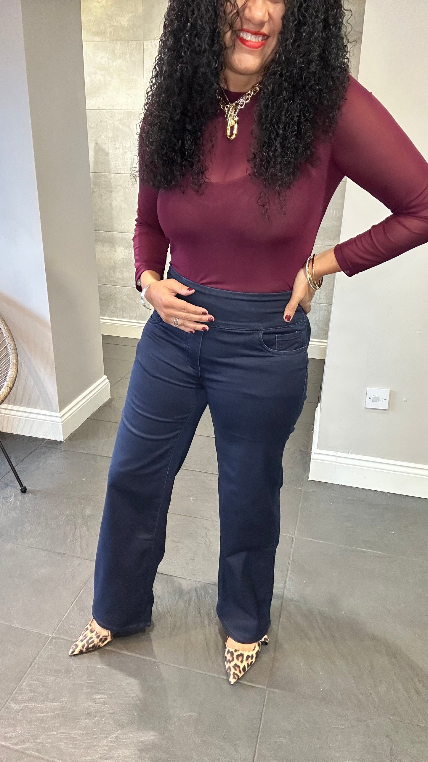 SALE JENNA JEGGING FLARED DENIM BLUE