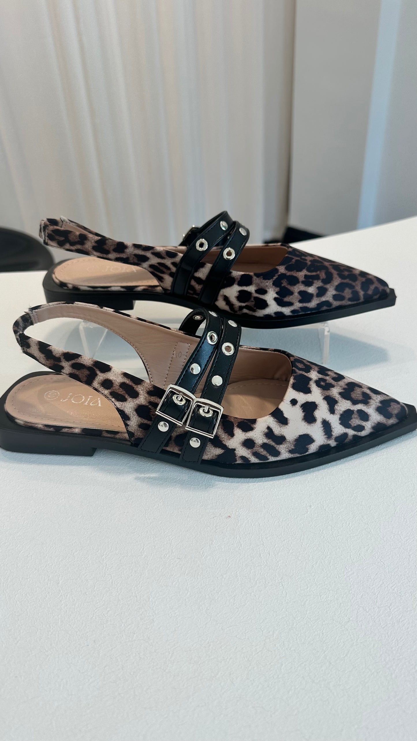 KYLIE LEOPARD PRINT BALLERINA SHOE MO-29 *New