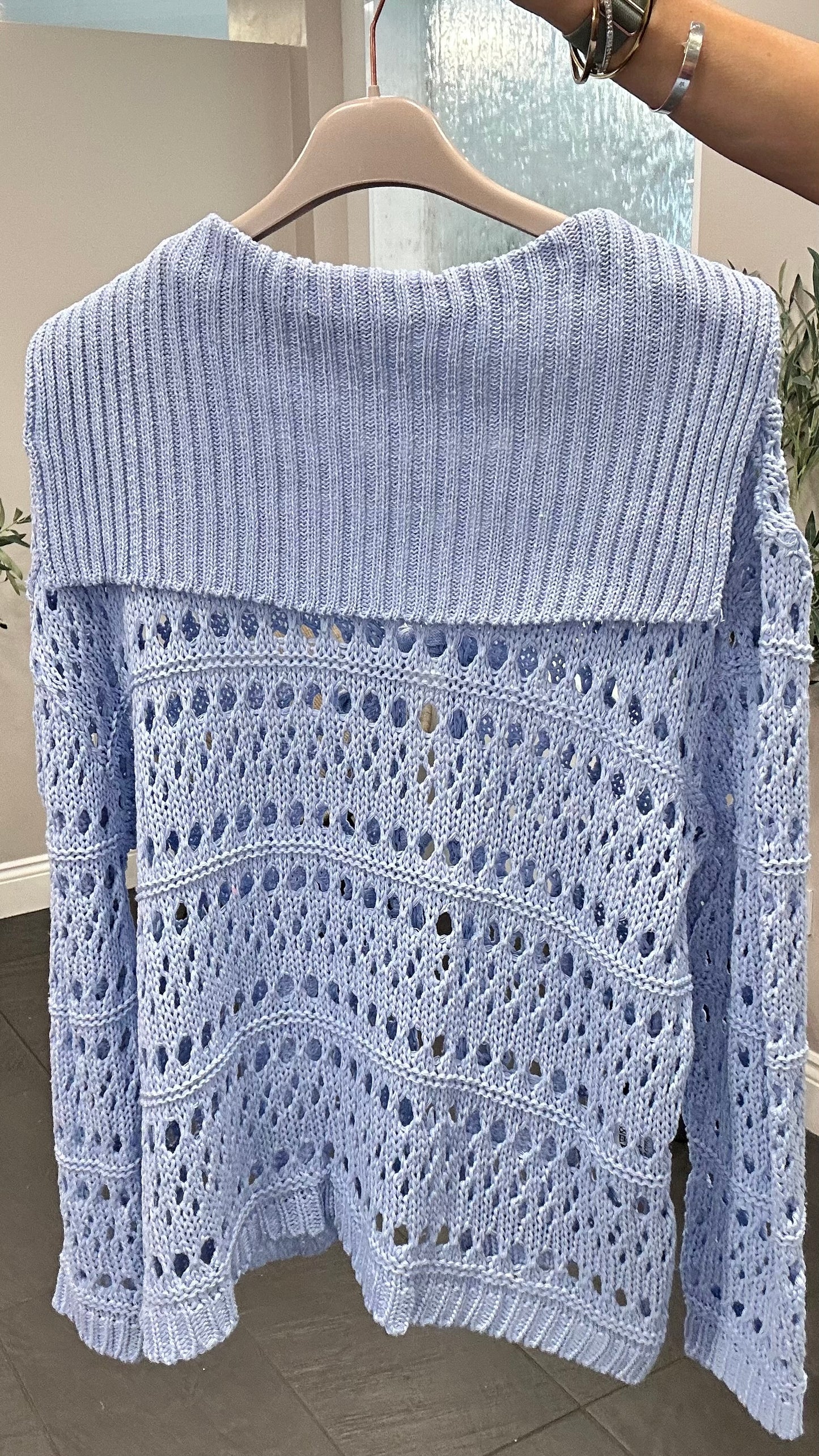 SALE GENE TIE CARDIGAN SKY BLUE