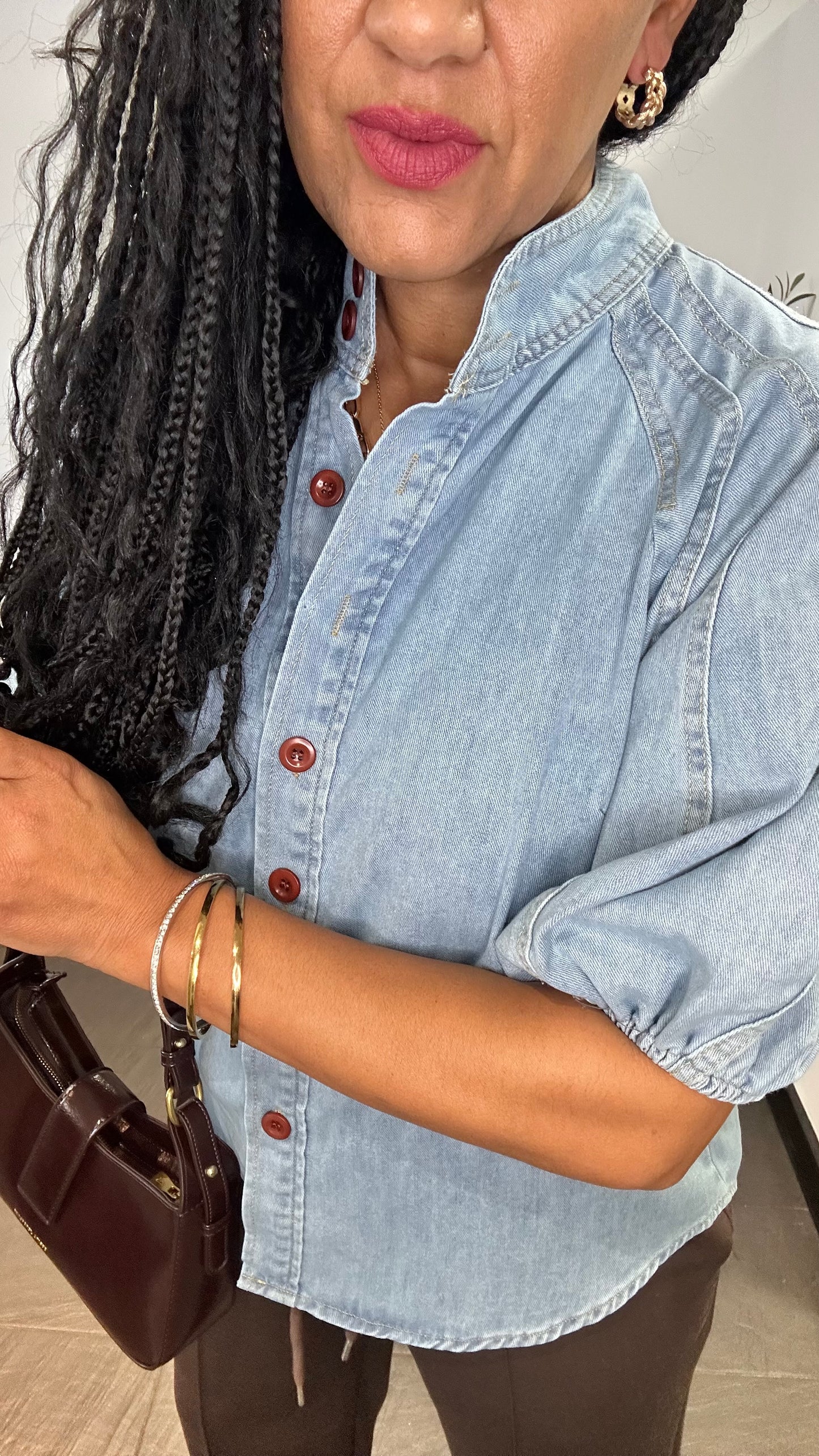 ELLEN DENIM BLOUSE *New & Trending