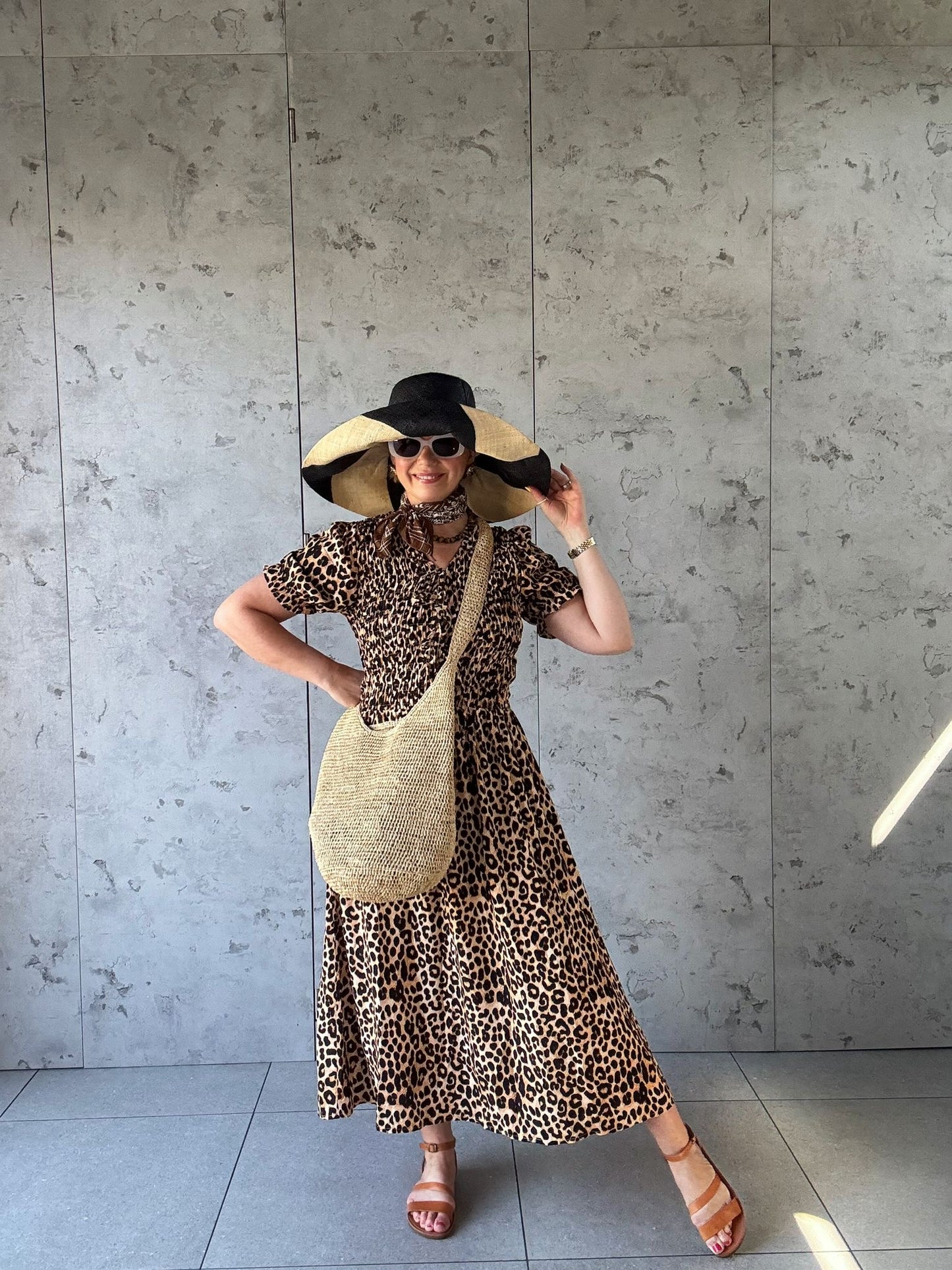 ELAINE LEOPARD PUFF SLEEVE MAXI DRESS *New