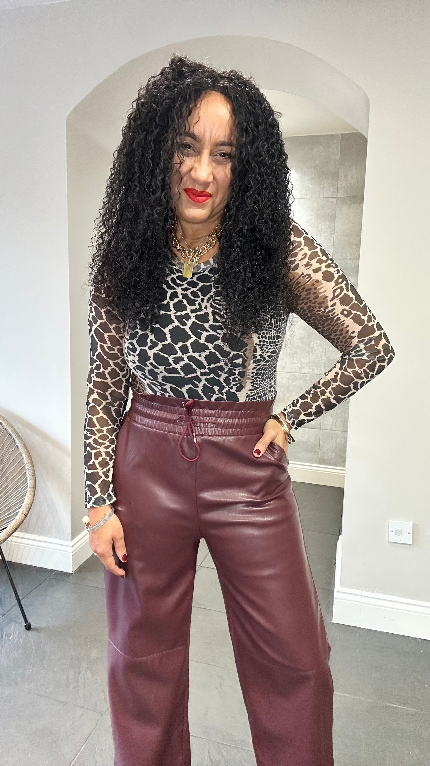 SALE ANKER BODY SUIT SNAKE BROWN