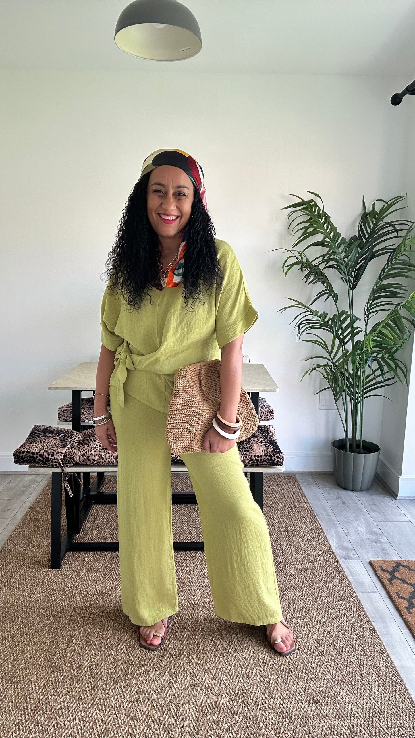 SAHARA SIDE KNOT WRAP TOP LIME 🍋🟩 *New