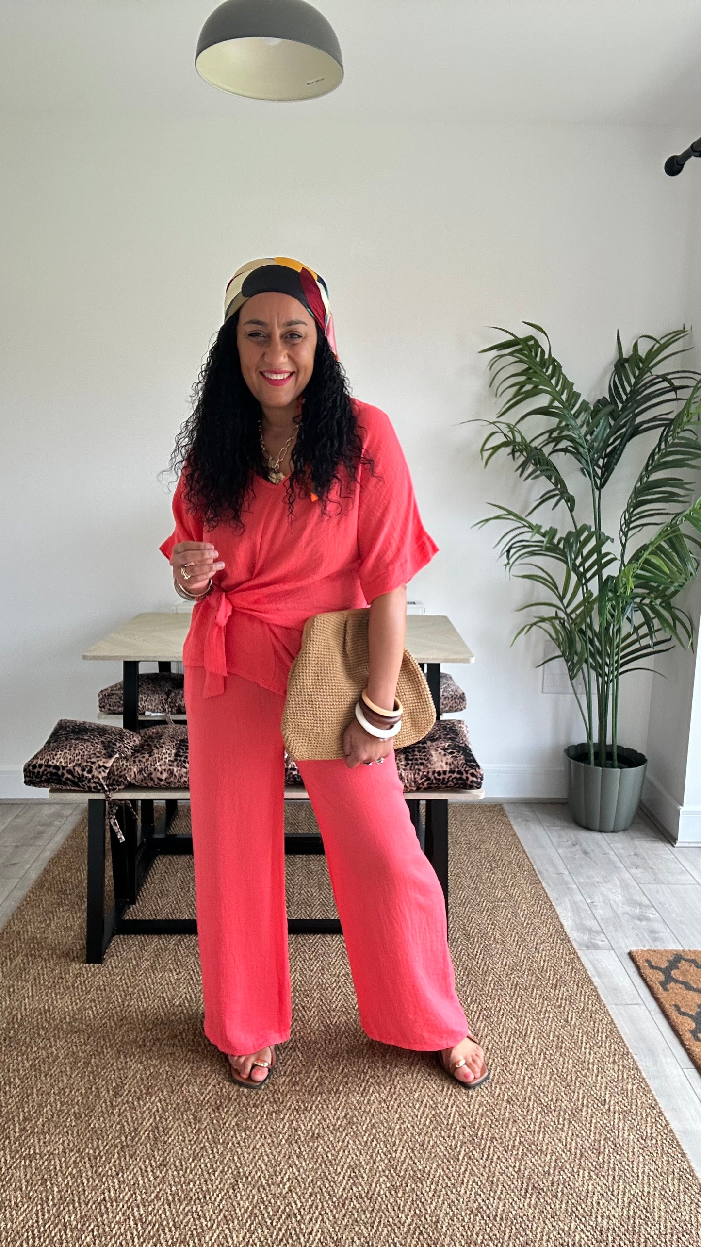 SAHARA RELAXED TROUSERS CORAL *New