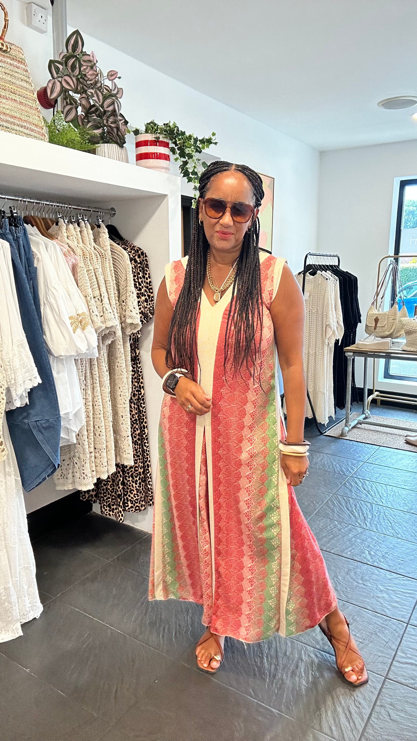 SAFI WOVEN MAXI DRESS CORAL *New