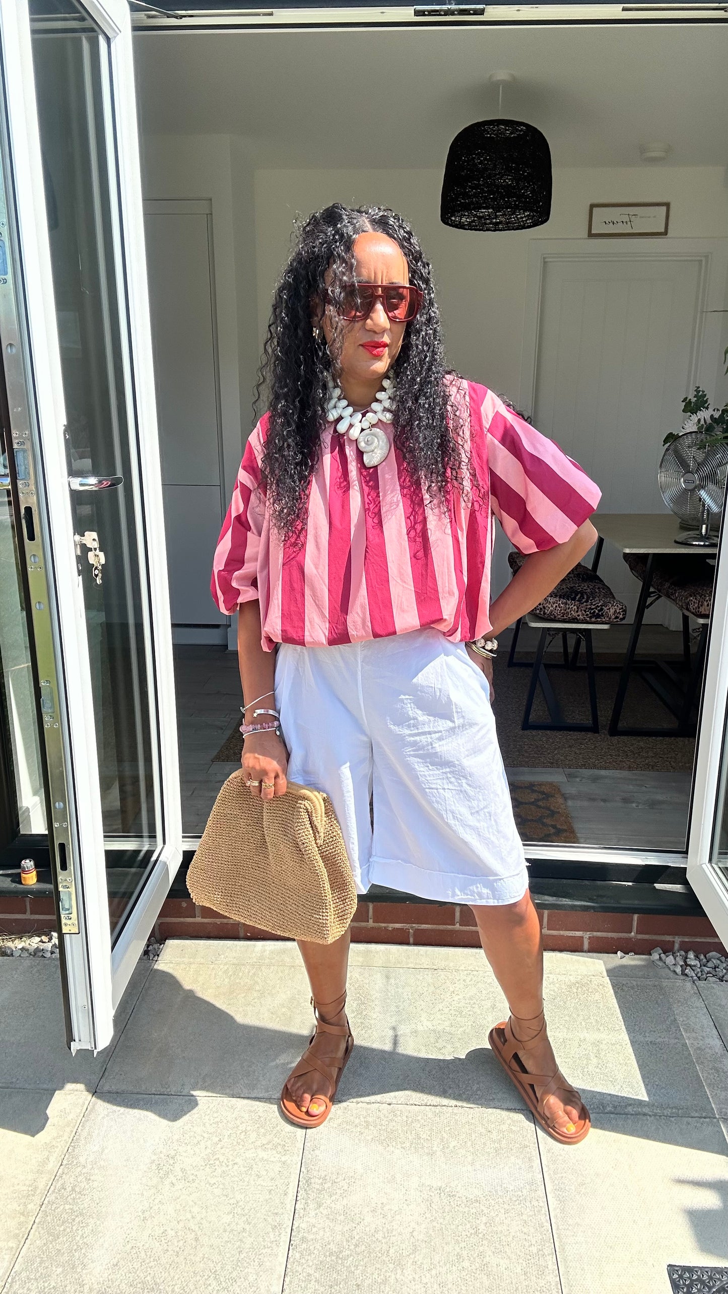 BELTED SHORTS WHITE *New