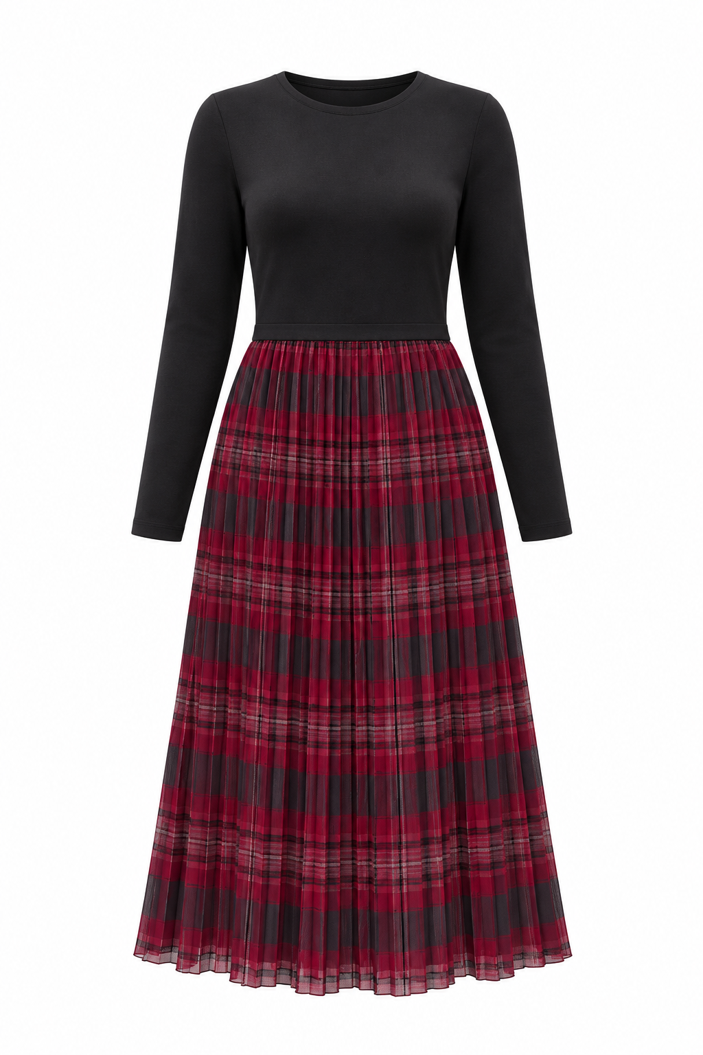 STELLA PLAID PLEATED DRESS *New