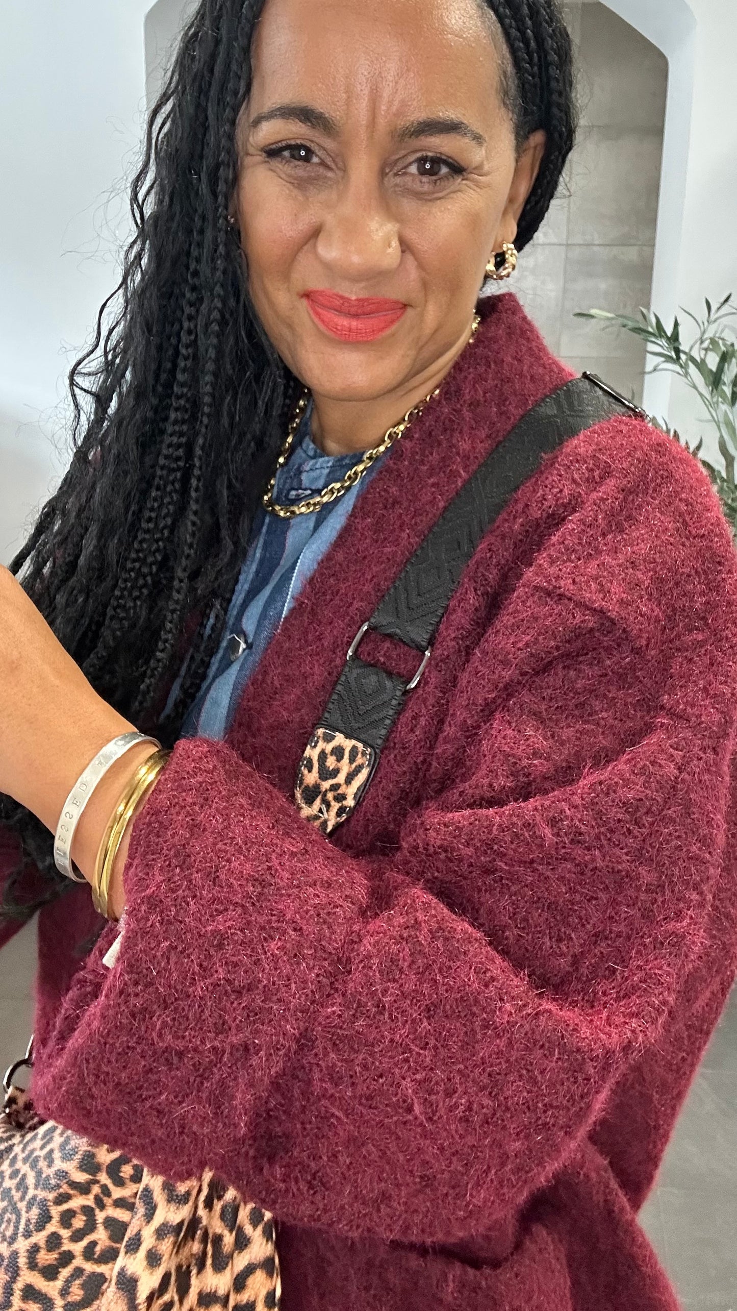 MATILDA OVERSIZED DUSTER BURGUNDY *New
