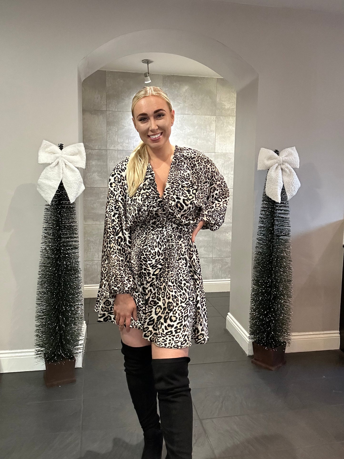 SALE CAMERON LEOPARD DRESS