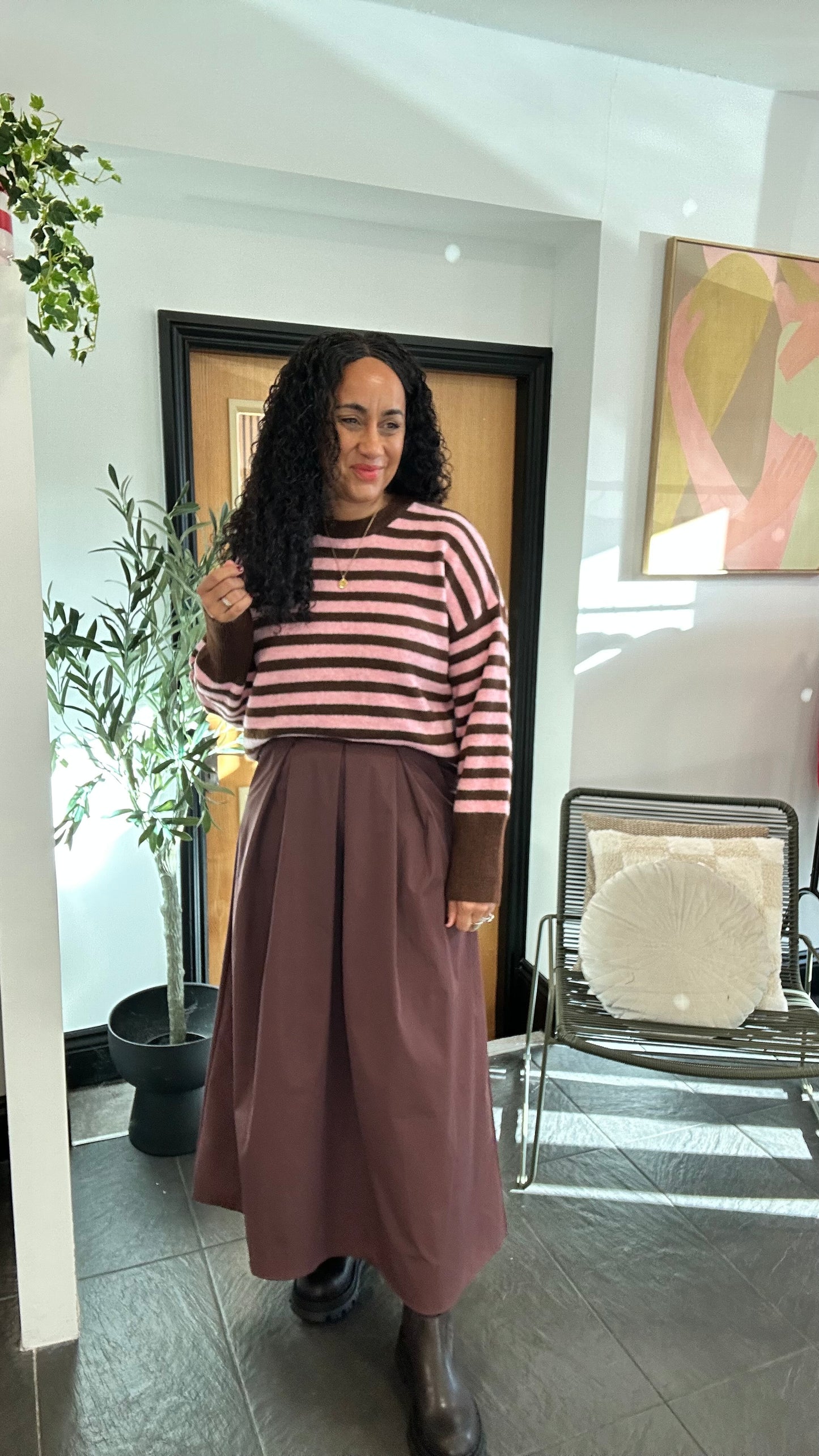 CIRCLE SKIRTS BURGUNDY *New