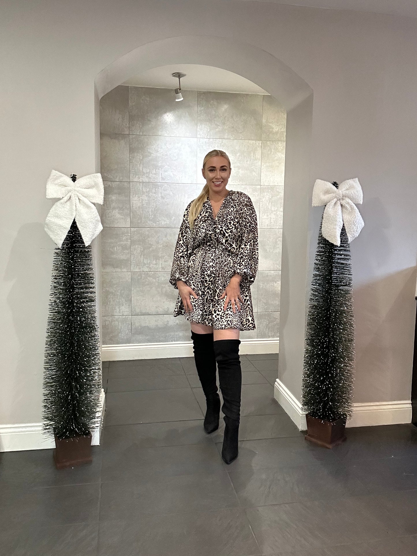 SALE CAMERON LEOPARD DRESS