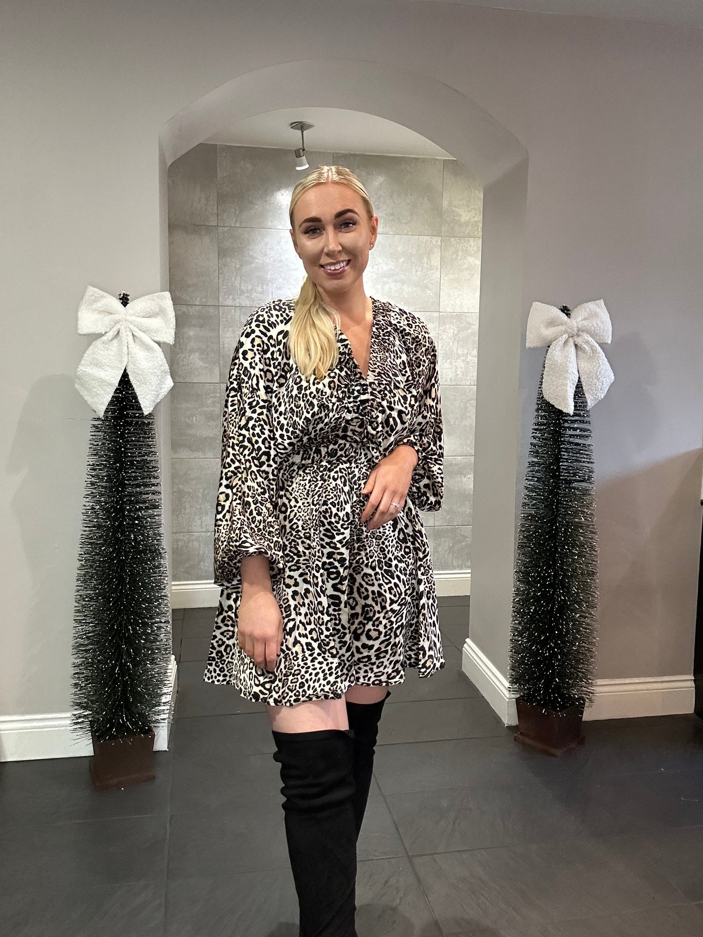 SALE CAMERON LEOPARD DRESS
