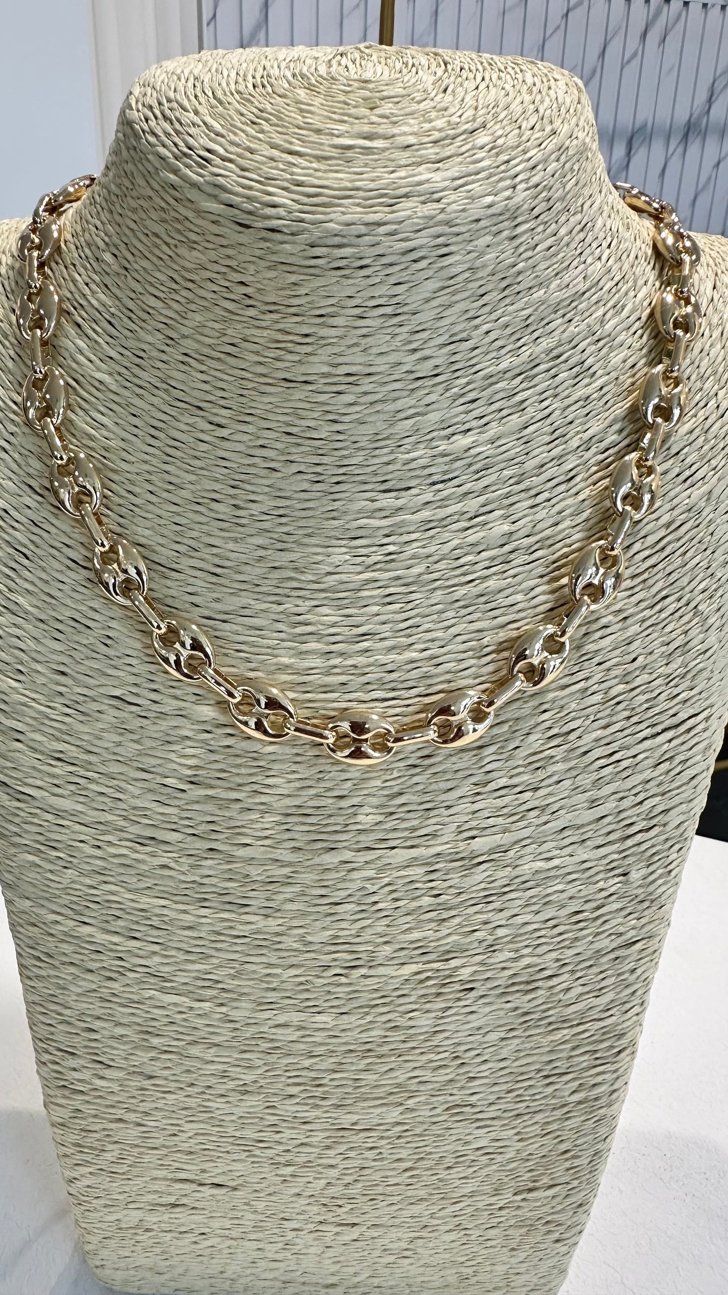 COFFEE BEAN NECKLACE GOLD *New
