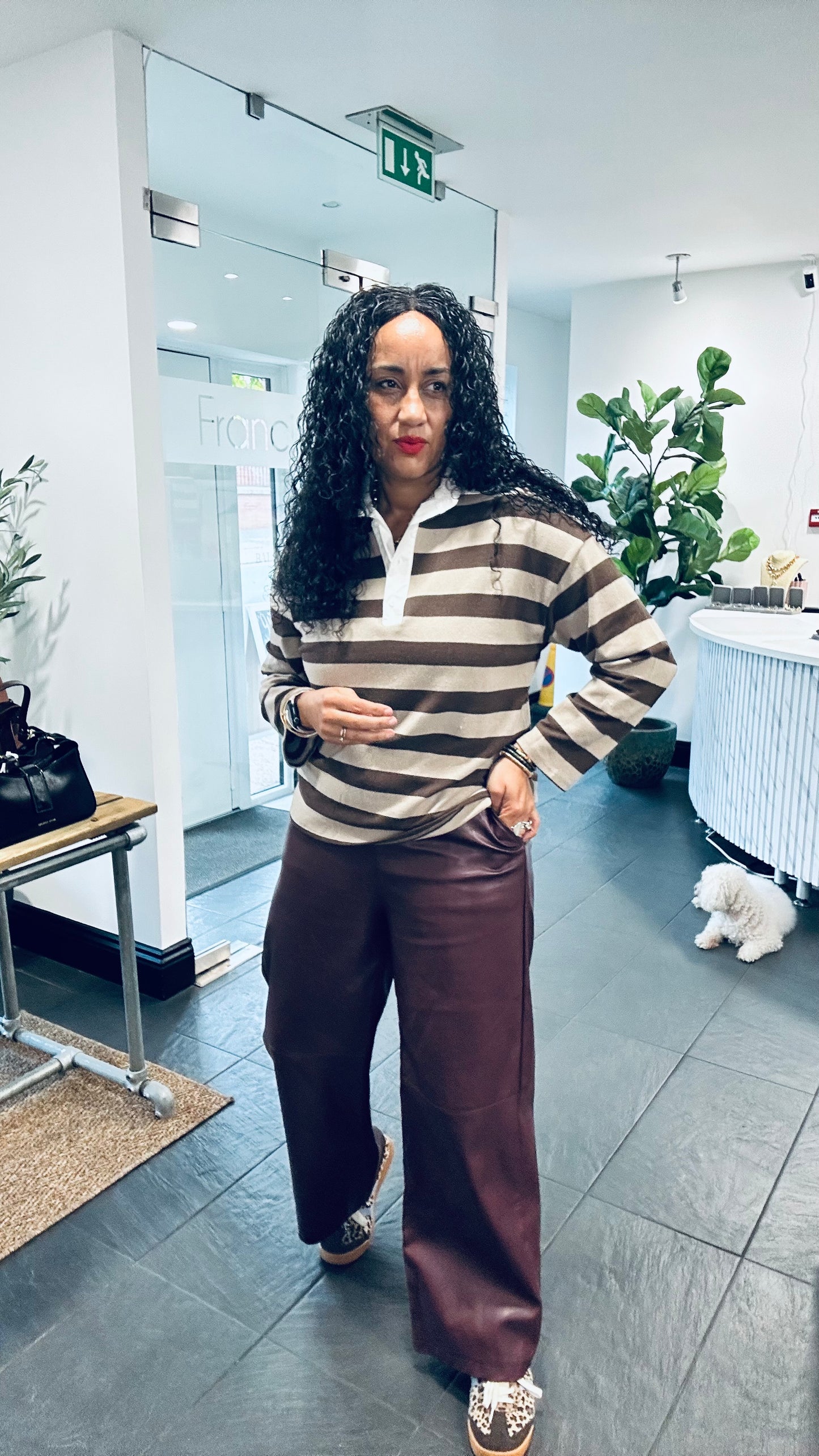 STRIPED RUGBY SHIRT CHOCOLATE & MOCHA 🥥🤎 *New