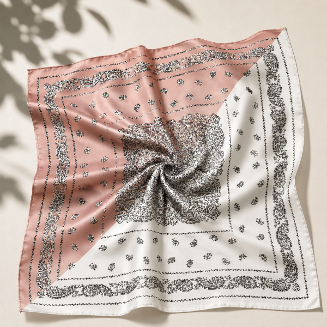 SILK FEEL BANDANNA - SCARF BLUSH *New