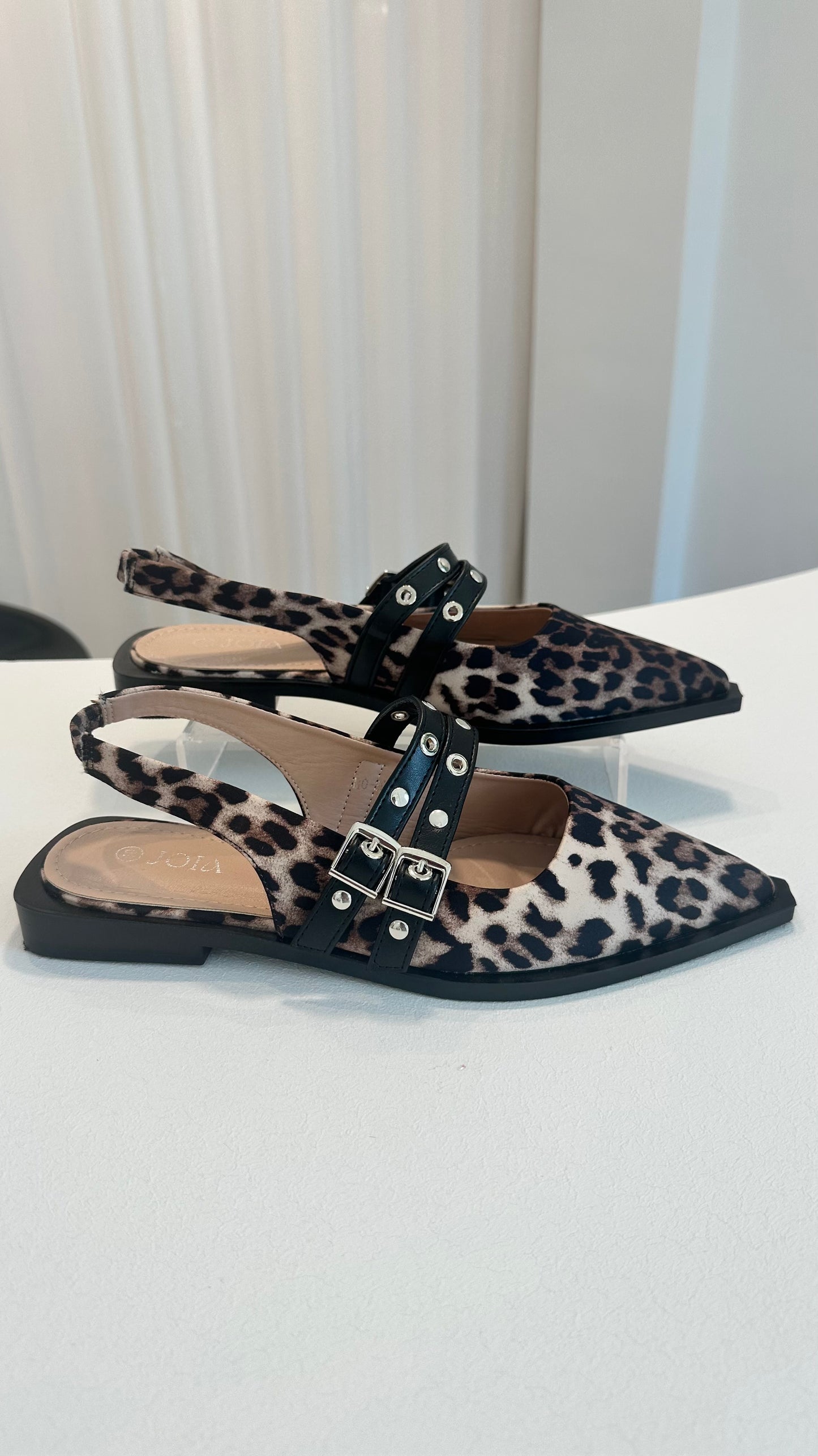 KYLIE LEOPARD PRINT BALLERINA SHOE MO-29 *New