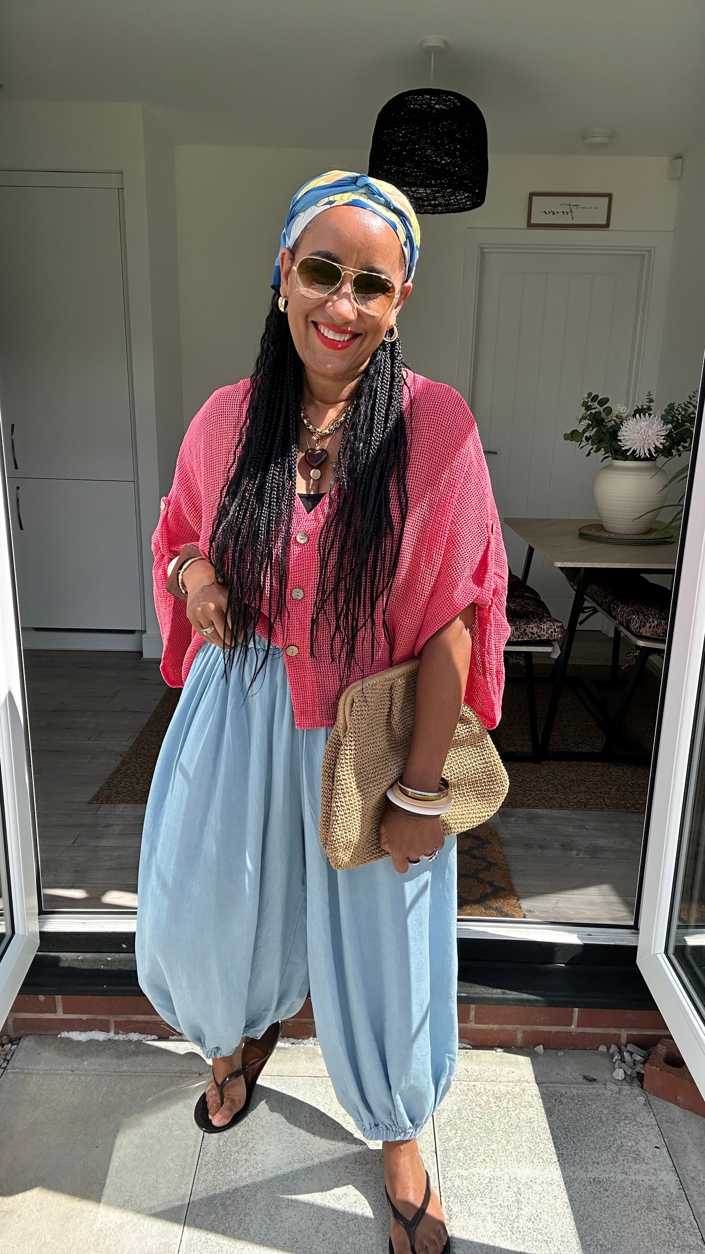 IBIZA BELINDA BALLOON TROUSERS LIGHT DENIM *New