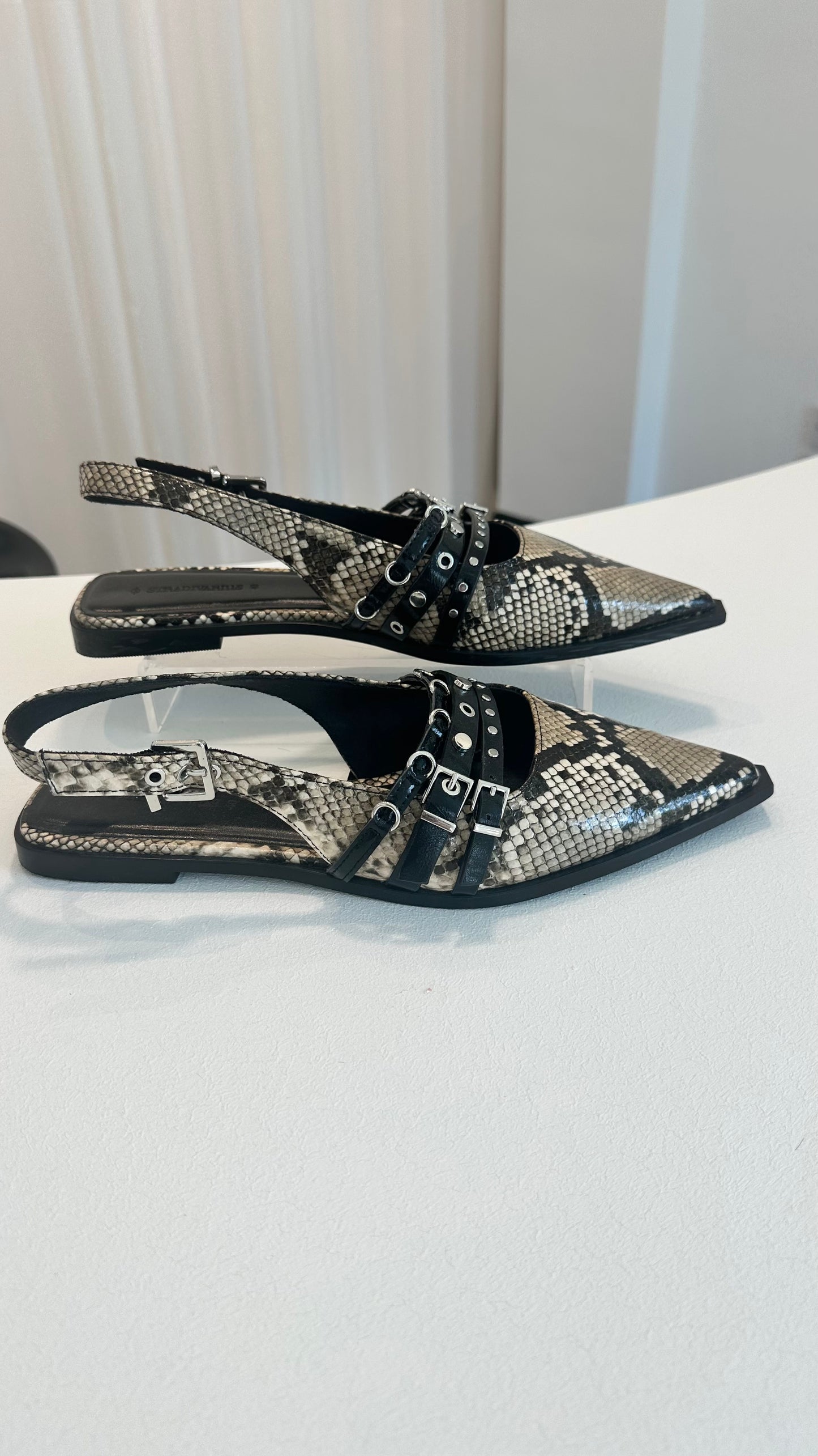 KYLIE SNAKE PRINT BALLERINA SHOE MO-29 *New